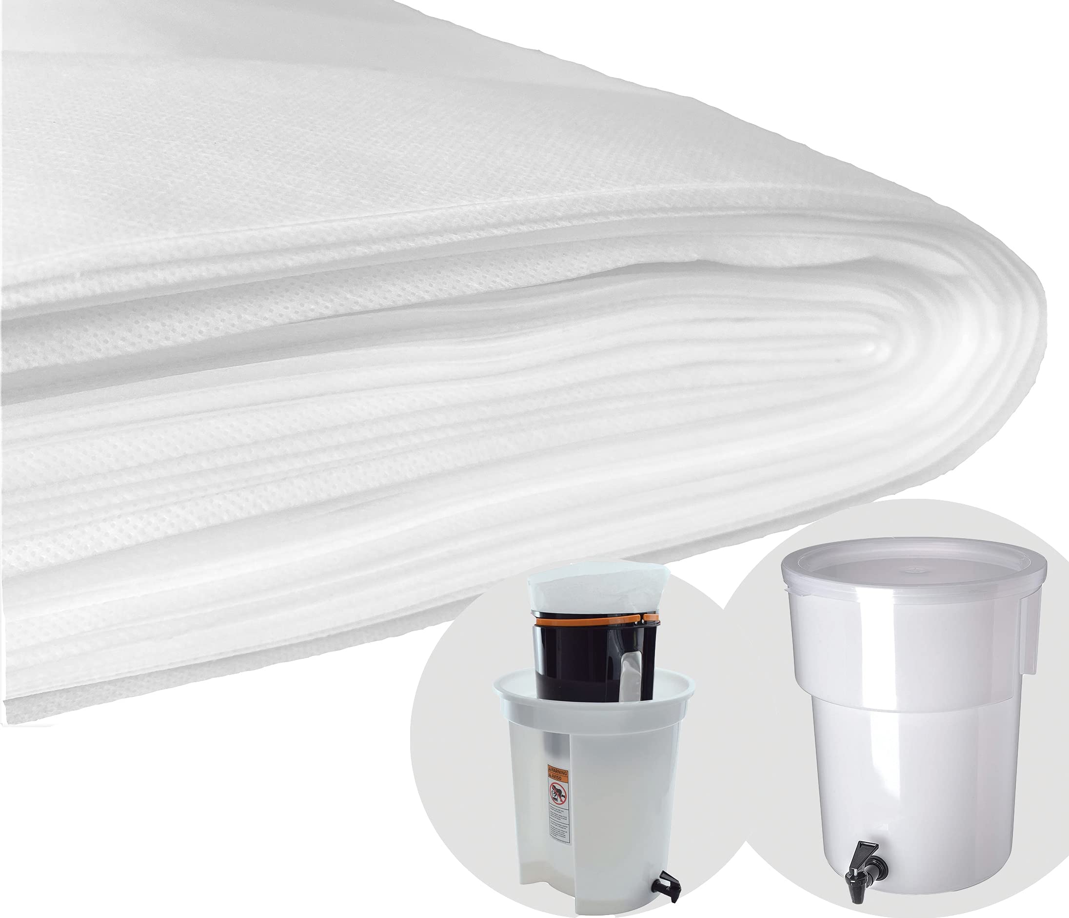 (50 Pack) Commercial Cold Brew Coffee Filters, 20'' X 20'' For Commercial Model Cold Brew Coffee Makers And 5-Gallon Commercial