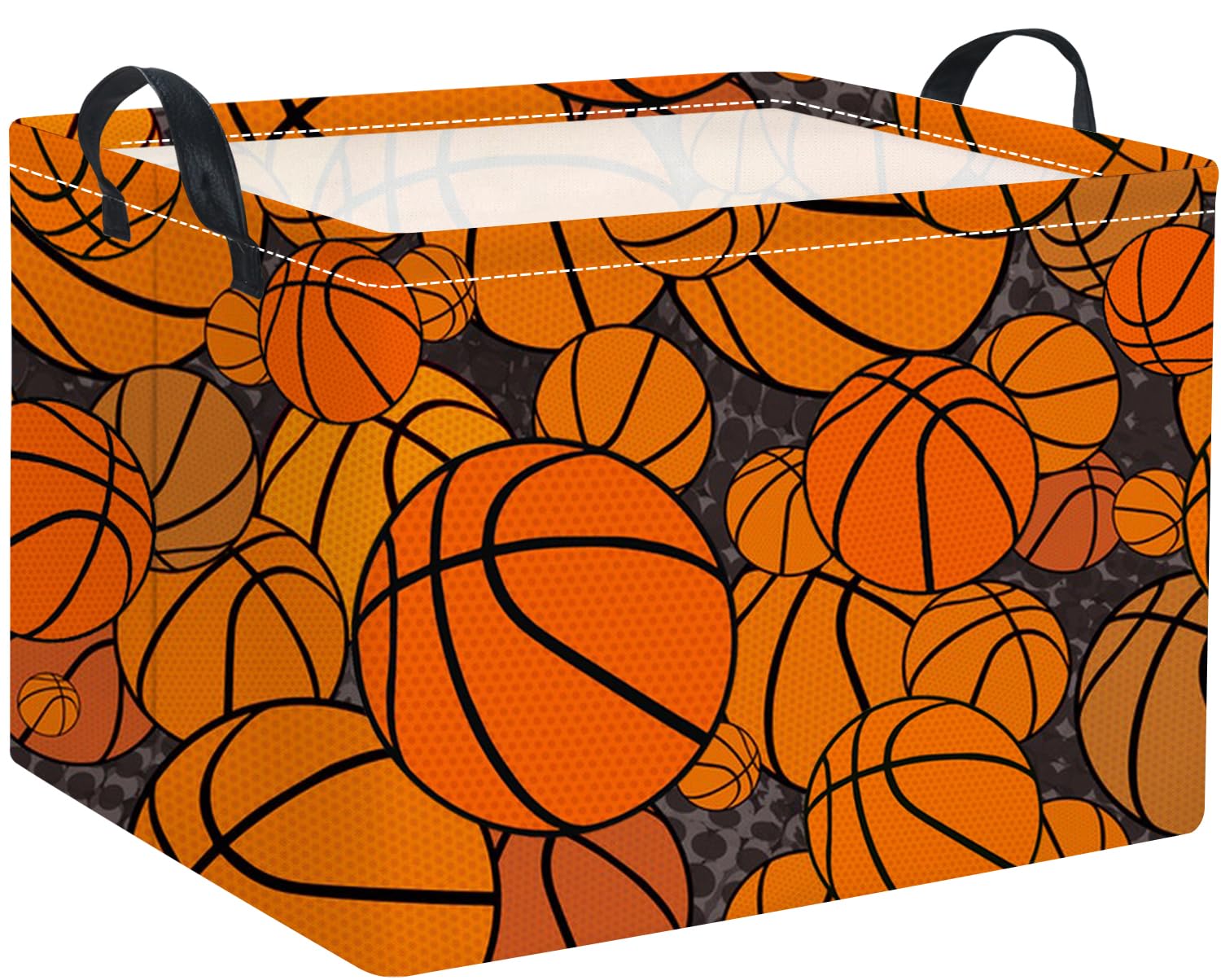TIBAOLOVER Rectangular Basketball Kids Storage Basket Gift & Baby Storage Bin Organizer Shelf Book Basket Room Decor (Basketball