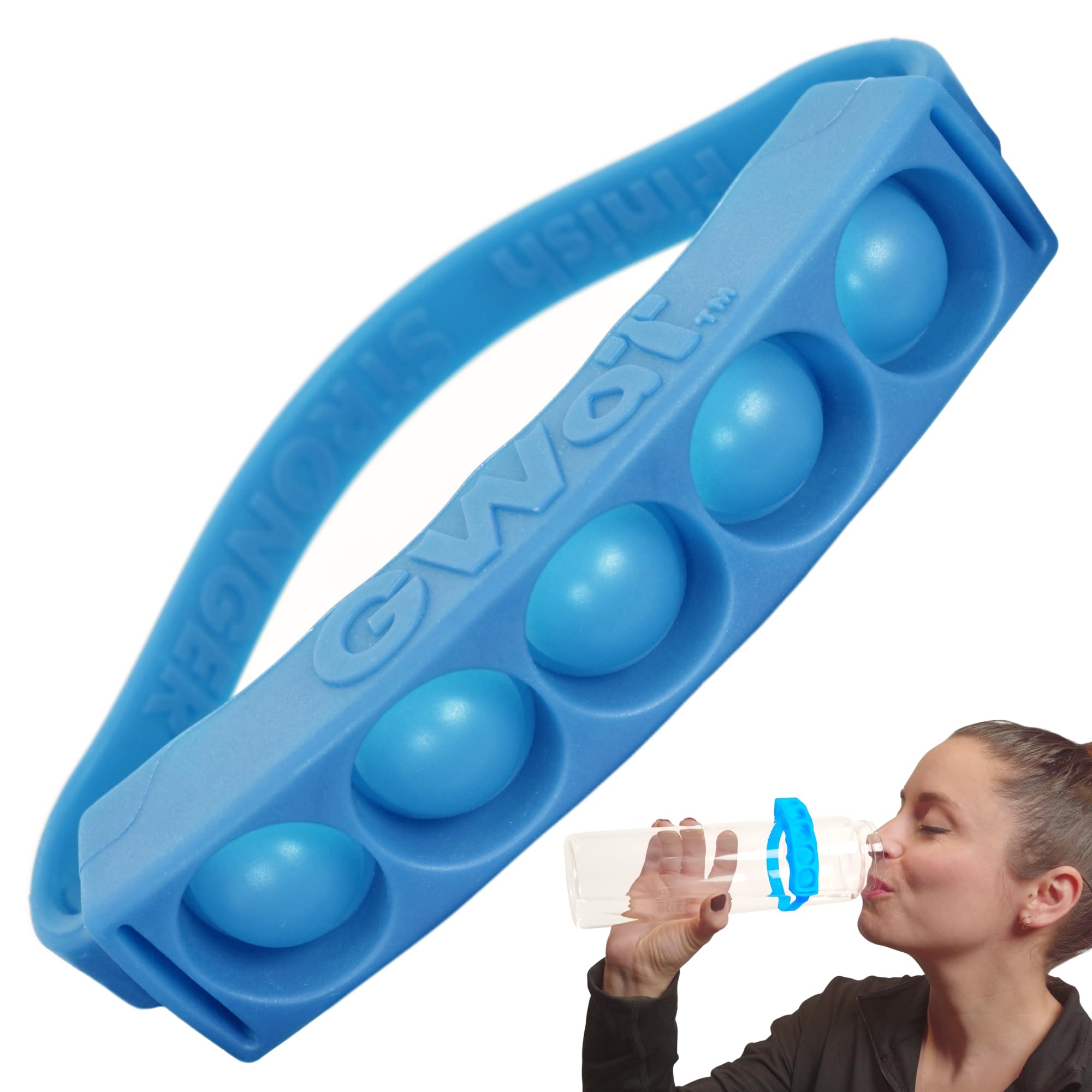 GWaT  Hydration Tracker for Water Bottles, Helps You Drink More (Surf Blue)