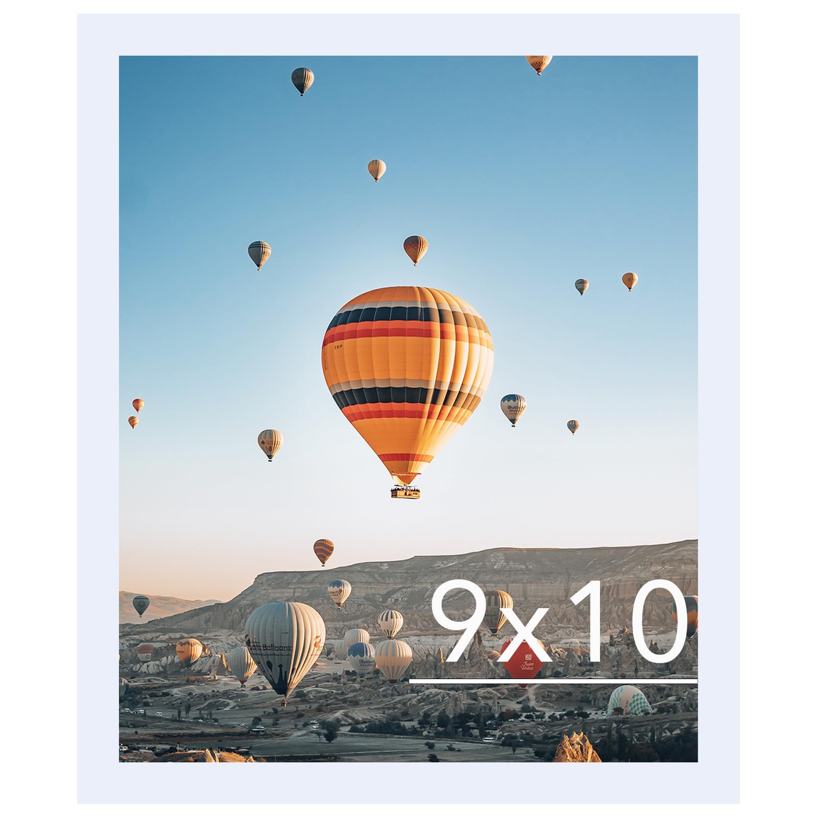 JCJMY 9x10 Picture Frame White for Wall Hanging or Tabletop, Wall Mounting Horizontally or Vertically, 9 x 10 Wall Gallery Poste