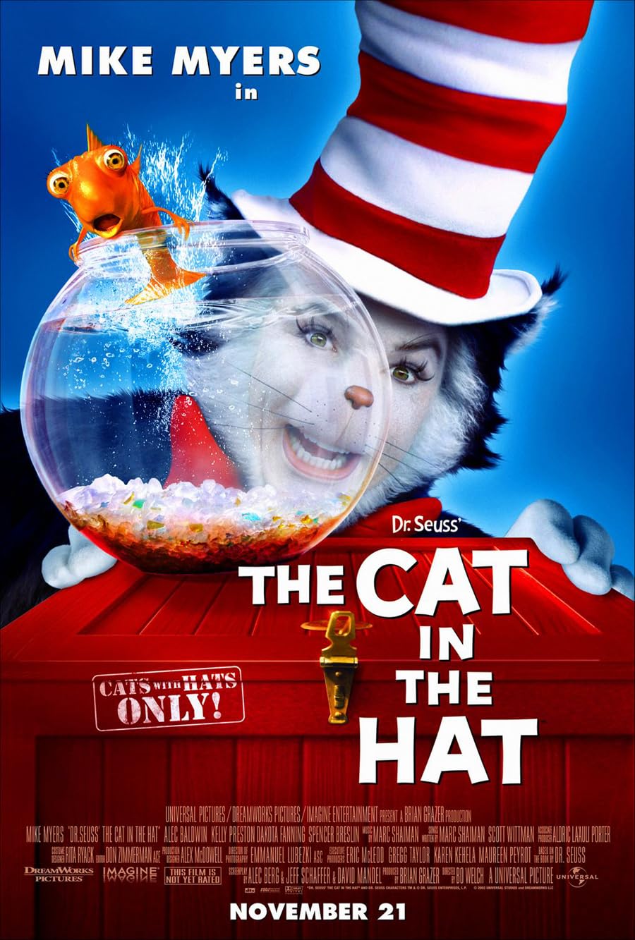 The Cat In The Hat Movie Poster 2 Sided Original Final 27X40 Mike Myers