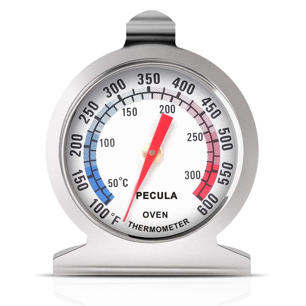 Oven Thermometer 50-300C/100-600F, Oven Grill Fry Chef Smoker Analog Thermometer Instant Read Stainless Steel Kitchen Cooking Th