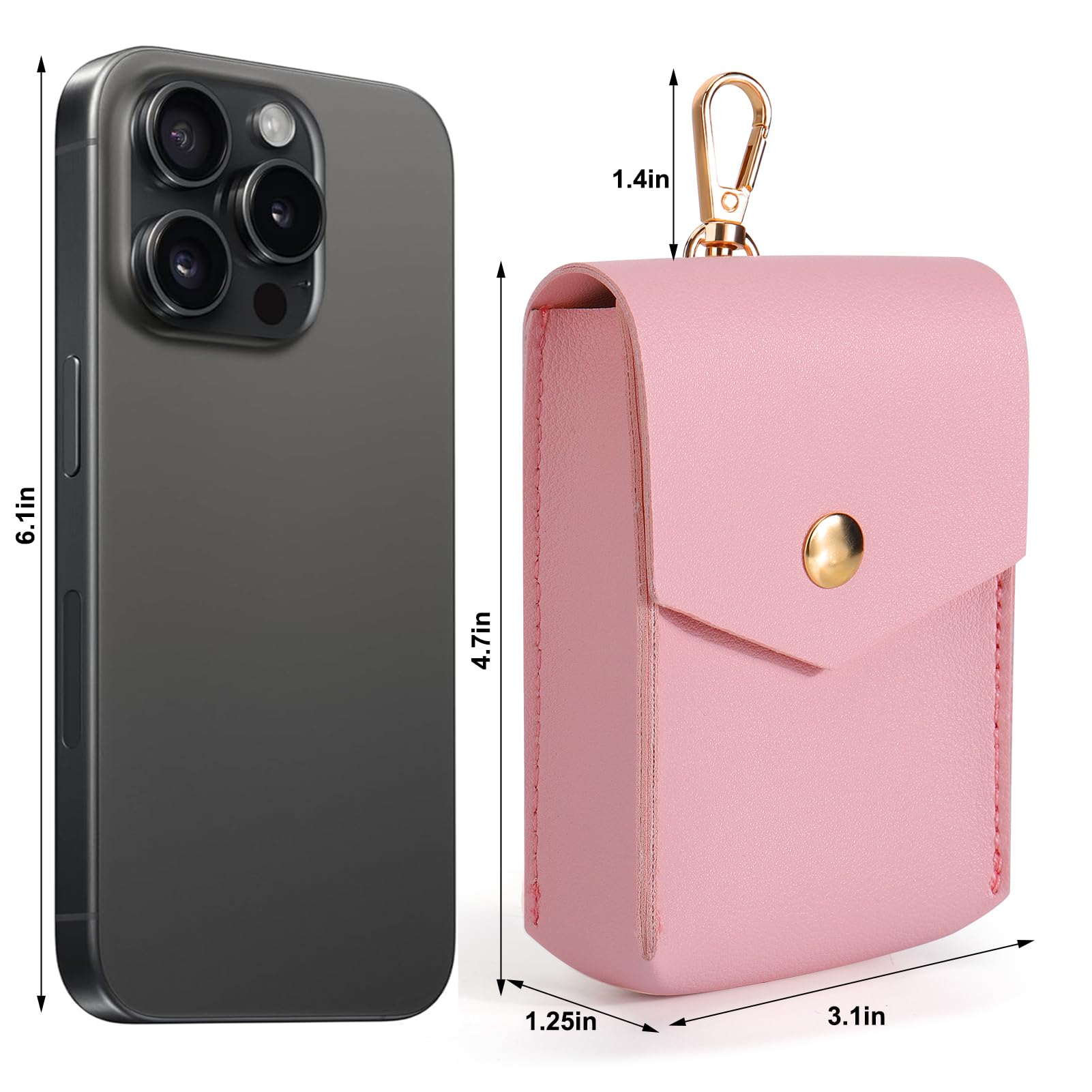 Solldgt Case Compatible With Touchland Hand Sanitizer Spray - Leather Protective Case Holder With Keychain For Touch Land Power