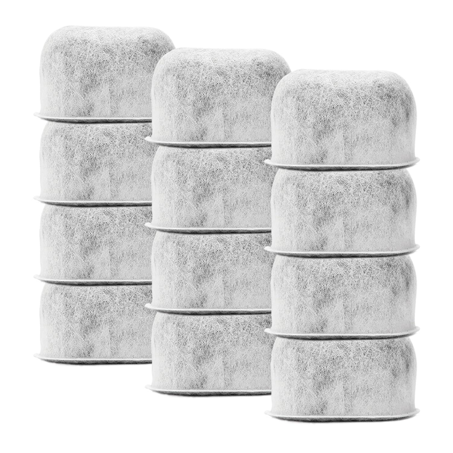 12-Pack Replacement Charcoal Water Filters For Braun Coffee Makers - Fits All Braun Brewsense Drip Series Coffee Machines