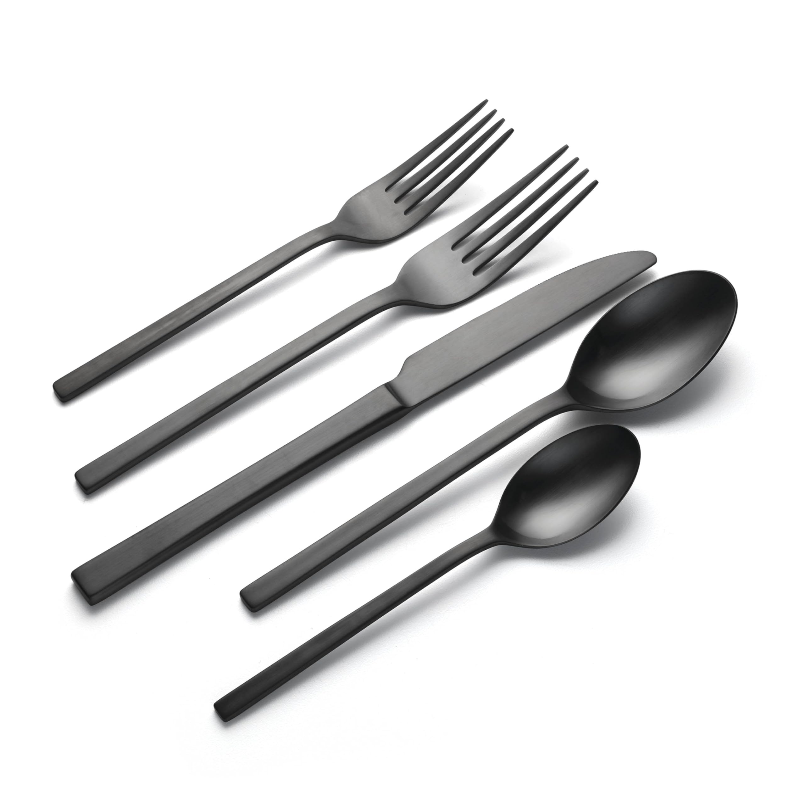 Oneida Allay Midnight 20 Piece Everyday, Service For 4 Flatware Set, 20Pc Fw, Stainless