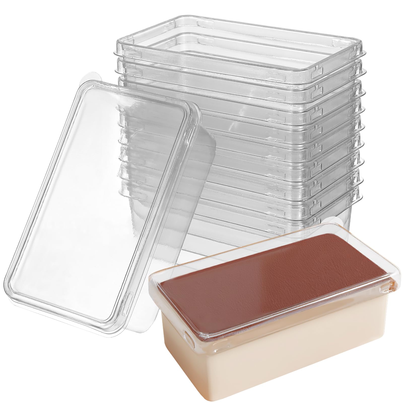 UPKOCH 10 Pack Tiramisu Box, Clear Plastic BPA Free Cake Container with Lid, Transparent Dessert Carrier for Mousse, Mini Cupcak