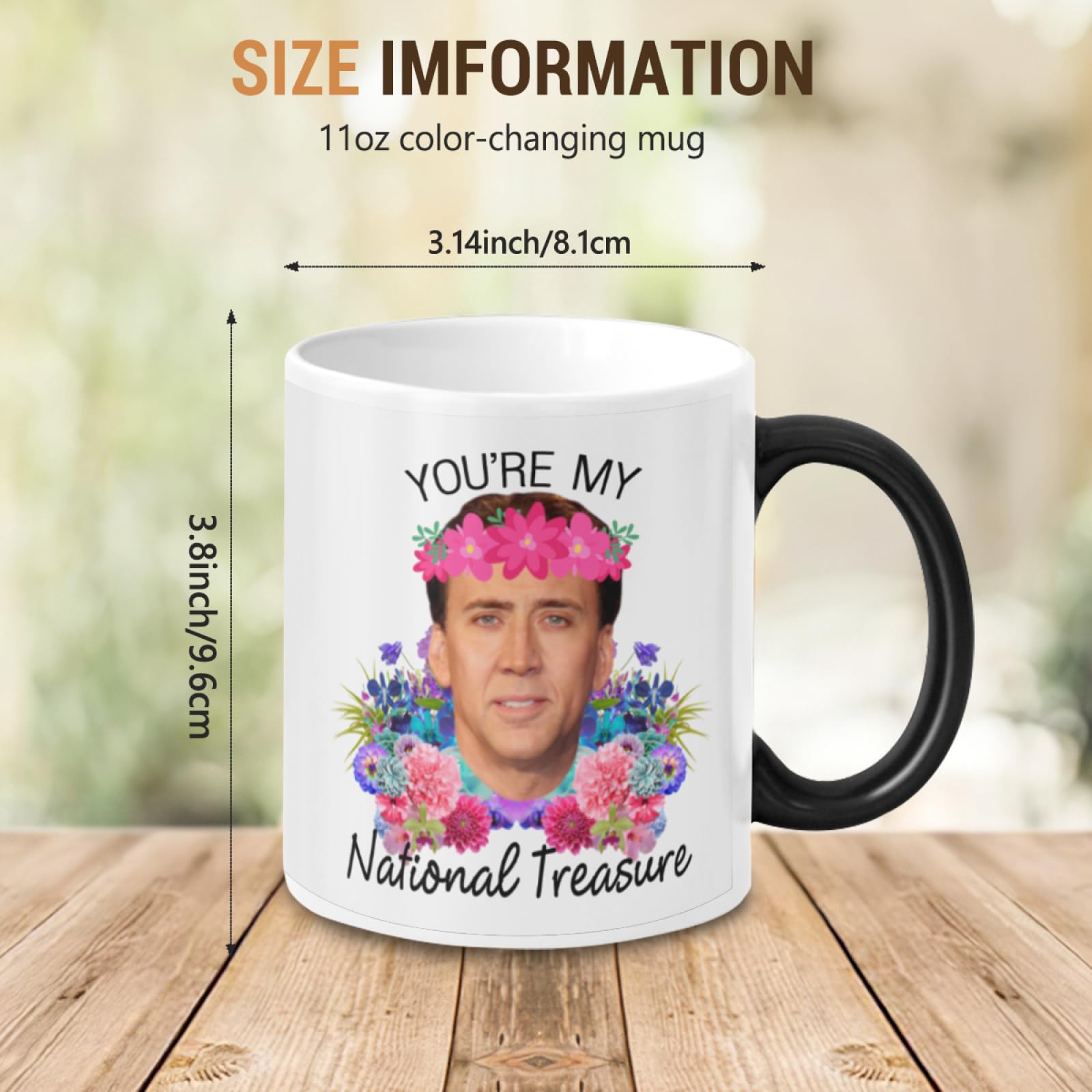 SCSF Youre My National Treasure Morphing Coffee Mugs Heat Reveal Color Change Mug Christmas Mug For Men11 Ounces