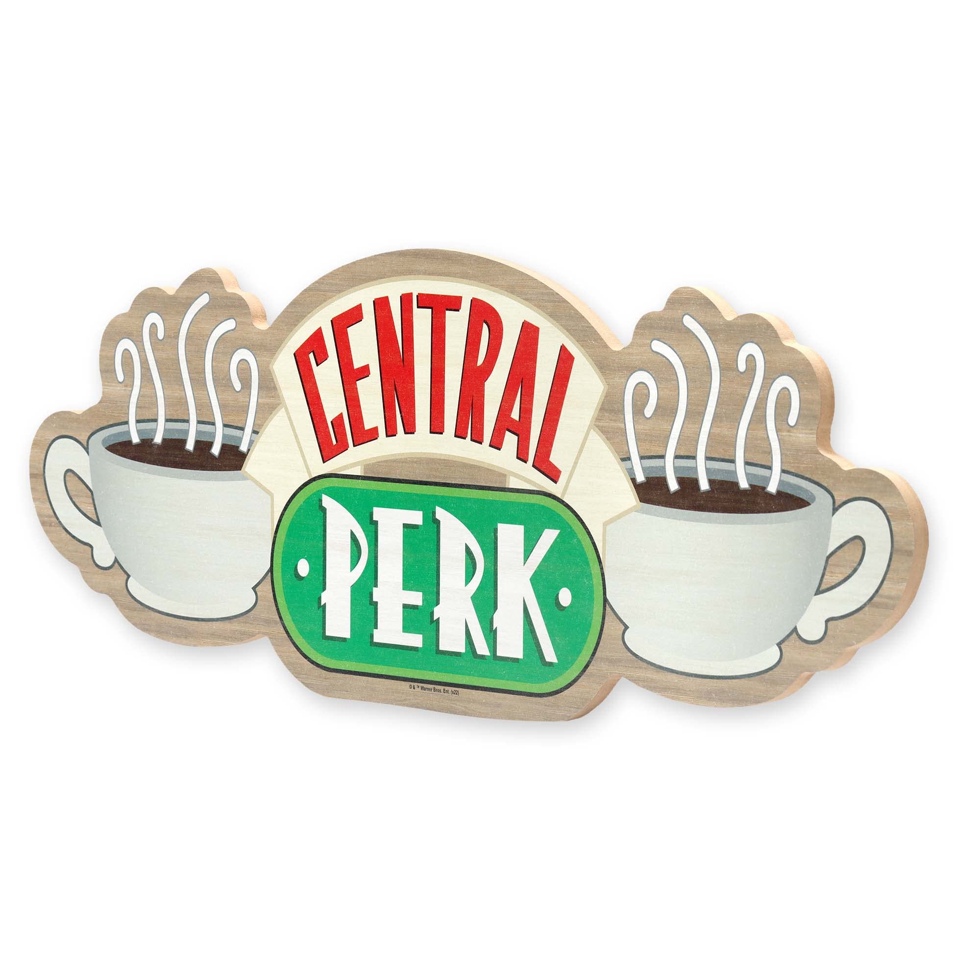 Friends Central Perk Coffee Wood Wall Decor - From The Hit Tv Show - Large Central Perk Sign For Kitchen, Office Or Movie Room