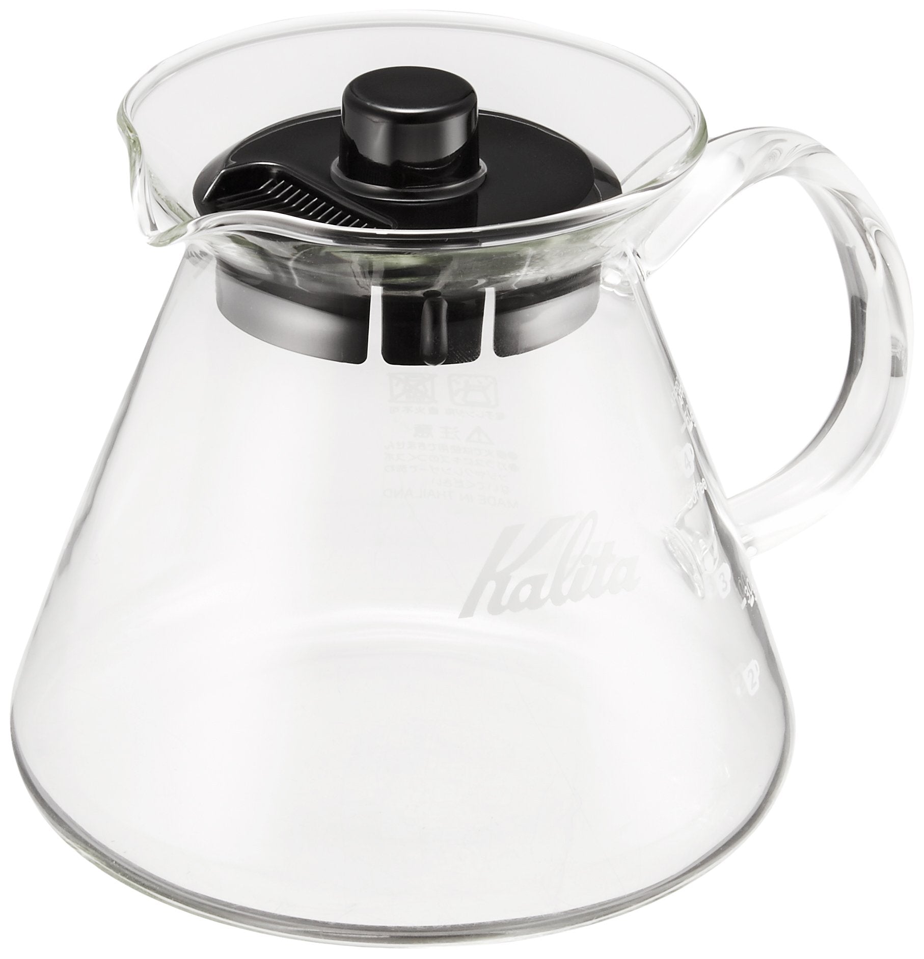 Kalita (Carita) Coffee Server I Pour Over Carafe I 500ml (17oz) I Pot Fits Kalita Drippers I Heat Resistant Glass I Made in Japa