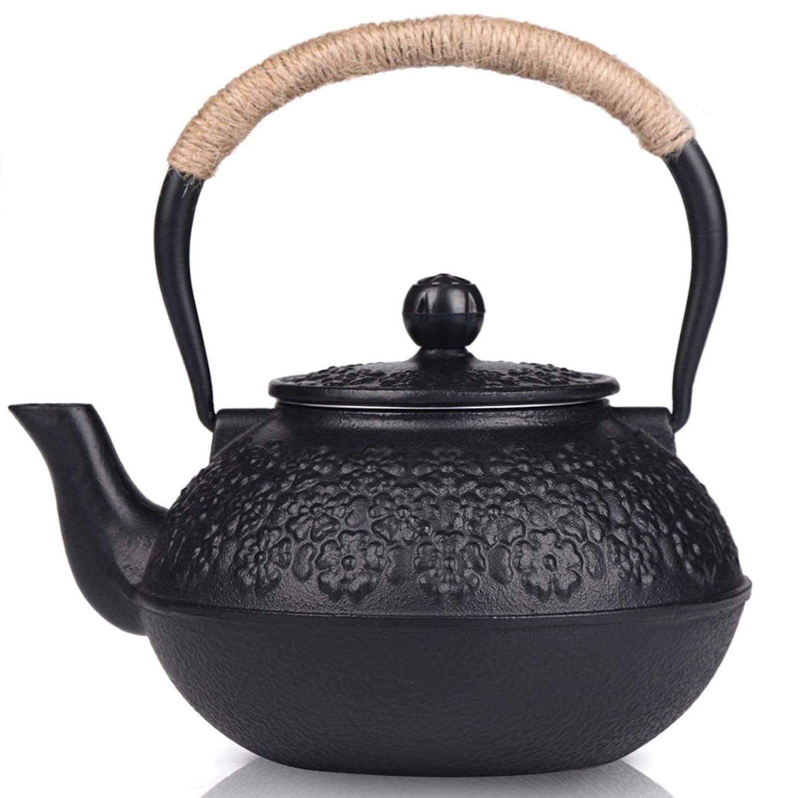 Sotya Cast Iron Teapot, 40oz/1200ml Japanese Tetsubin Tea Pot with Infuser for Loose Leaf and Tea Bags, Tea Kettle Coated with E