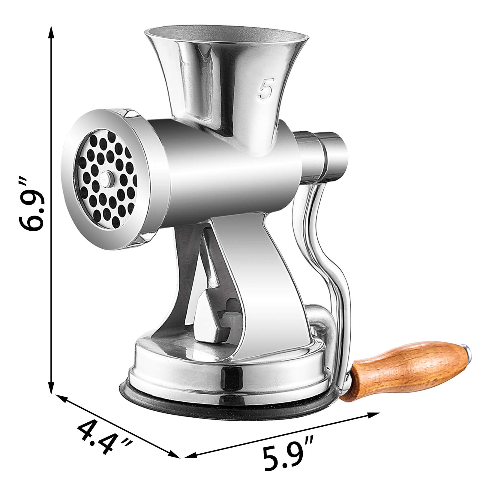 Vevor Meat Grinder Manual 304 Stainless Steel Hand Operated Meat Grinder Multifunctional Crank Sausage Maker Coffee Powder Grind