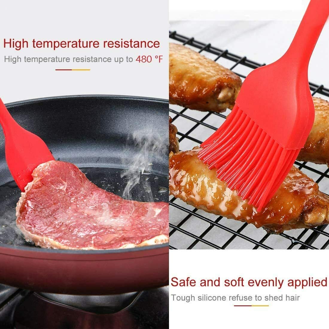 Silicone Spatula Set Heat Resistant Kitchen Spatulas For Non Stick Cooking And Baking Seamless One Piece Flexible Spatula, Dishw