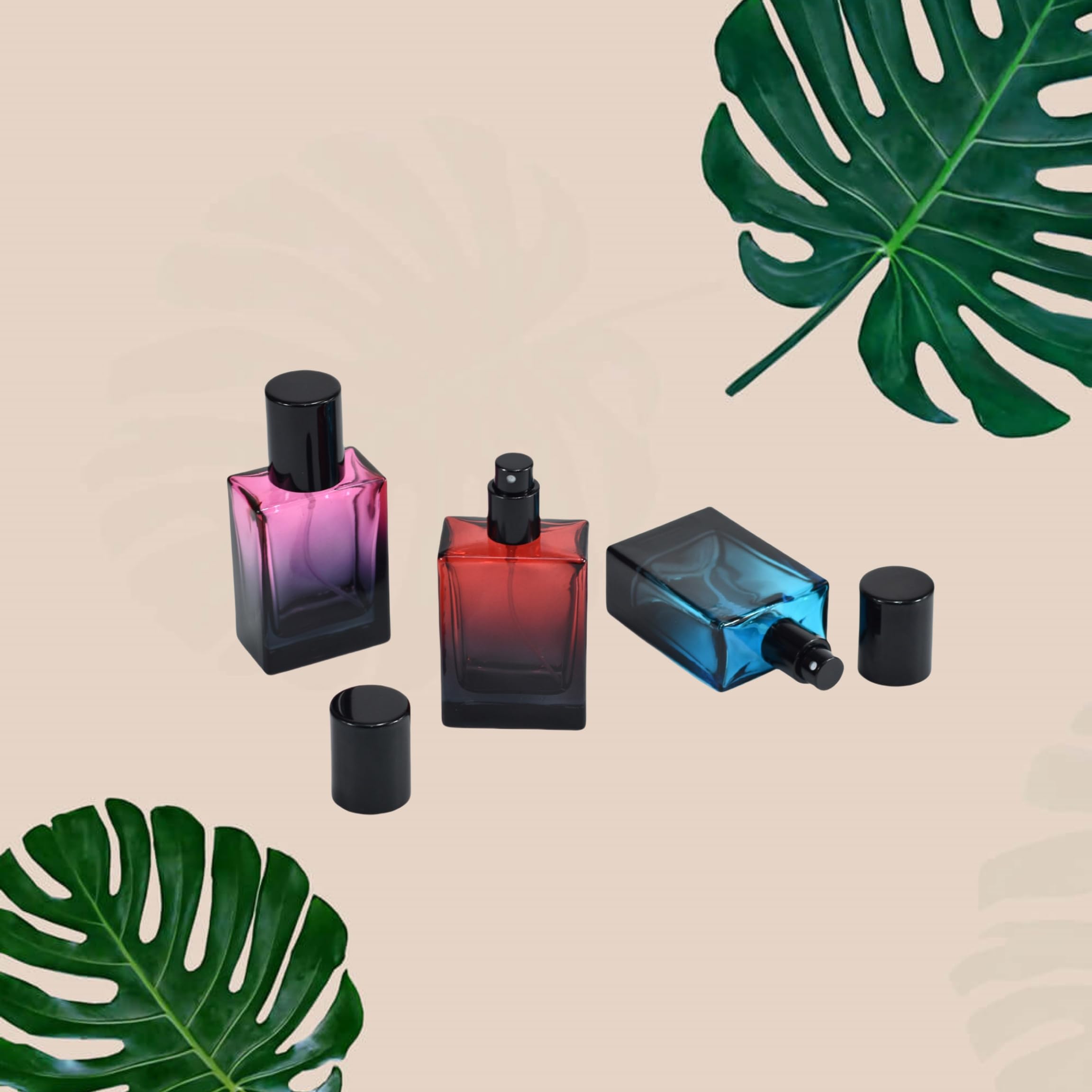 Gyaxiang 2 Pcs 30Ml Glass Atomizer, Refillable Empty Perfume Spray Bottles For Travel, Portable Perfume Bottle Fine Mist Sprayer