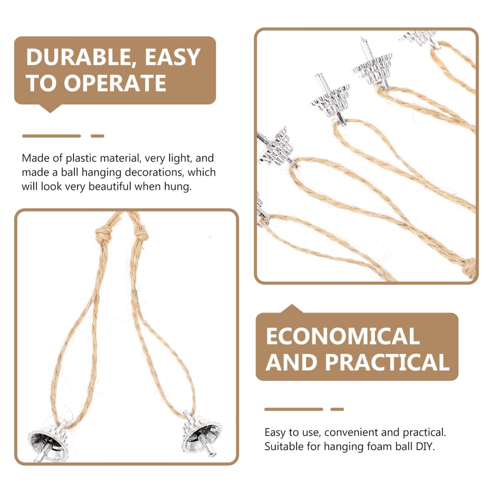 Happyyami 100pcs Christmas Creative Caps Hanging Pendant Fittings for Party Decorations Unique Shape Material Easy to Use Craft