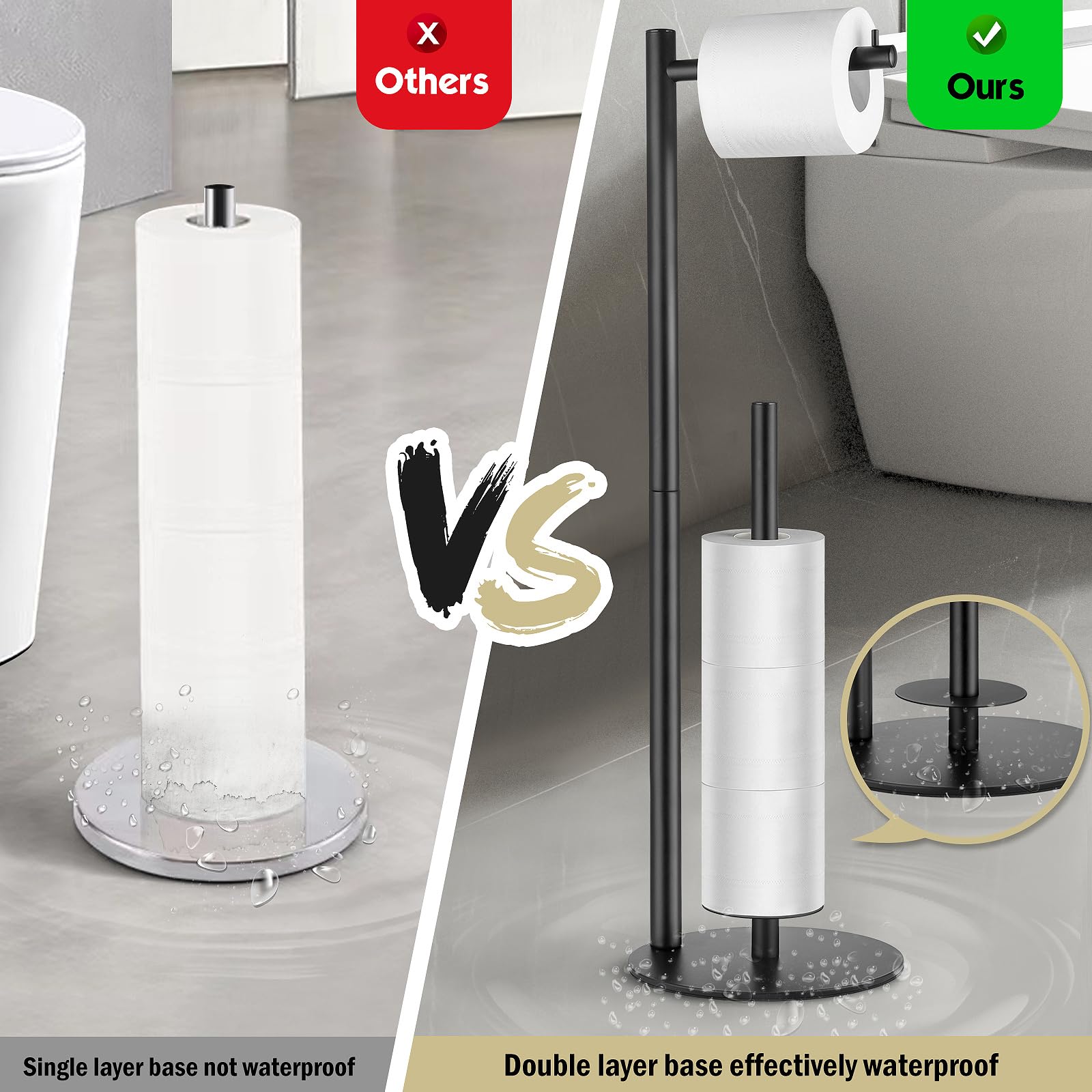 Toilet Paper Holder Stand, Toilet Paper Storage Standing, Standing Toilet Paper Stand, Standing Toilets Paper Holder With Storag