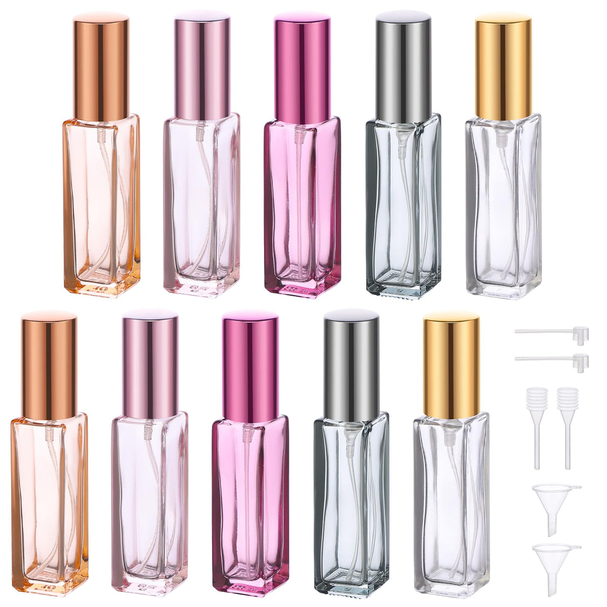 Segbeauty 10Ml Mini Perfume Atomizer, 10 Pack Refillable Travel Size Bottles For Cologne, Empty Travel Bottles Perfume Organizer