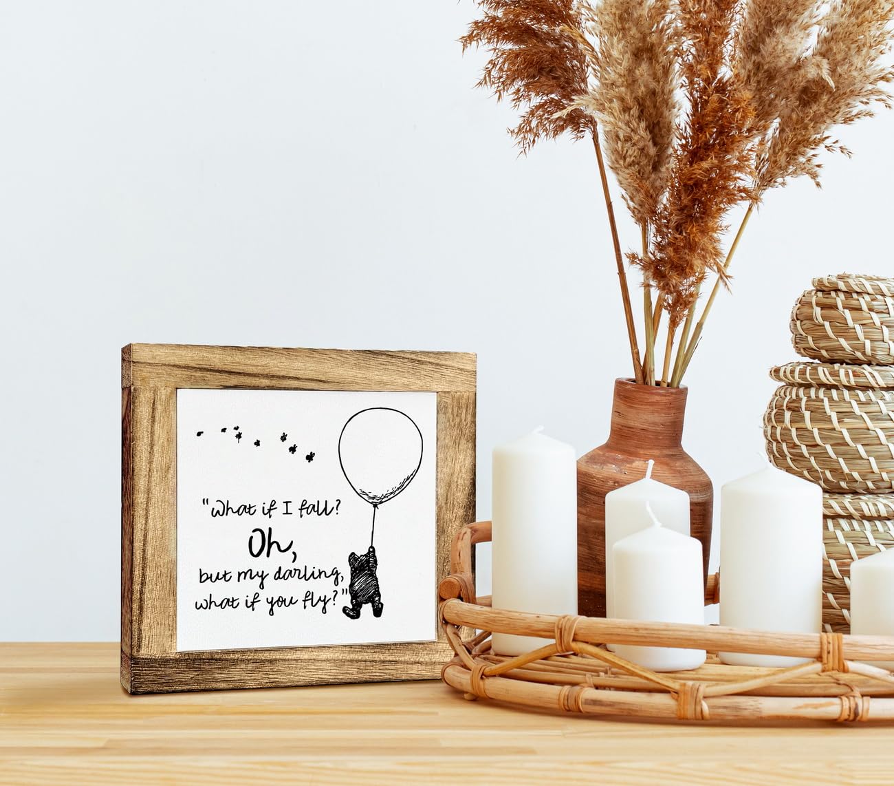 Inspirational Wood Sign, Box Wood Plaques Desk D  cor, Girls or Boys Room Decor, Nursery Wood Decorations, Farmhouse Style Home