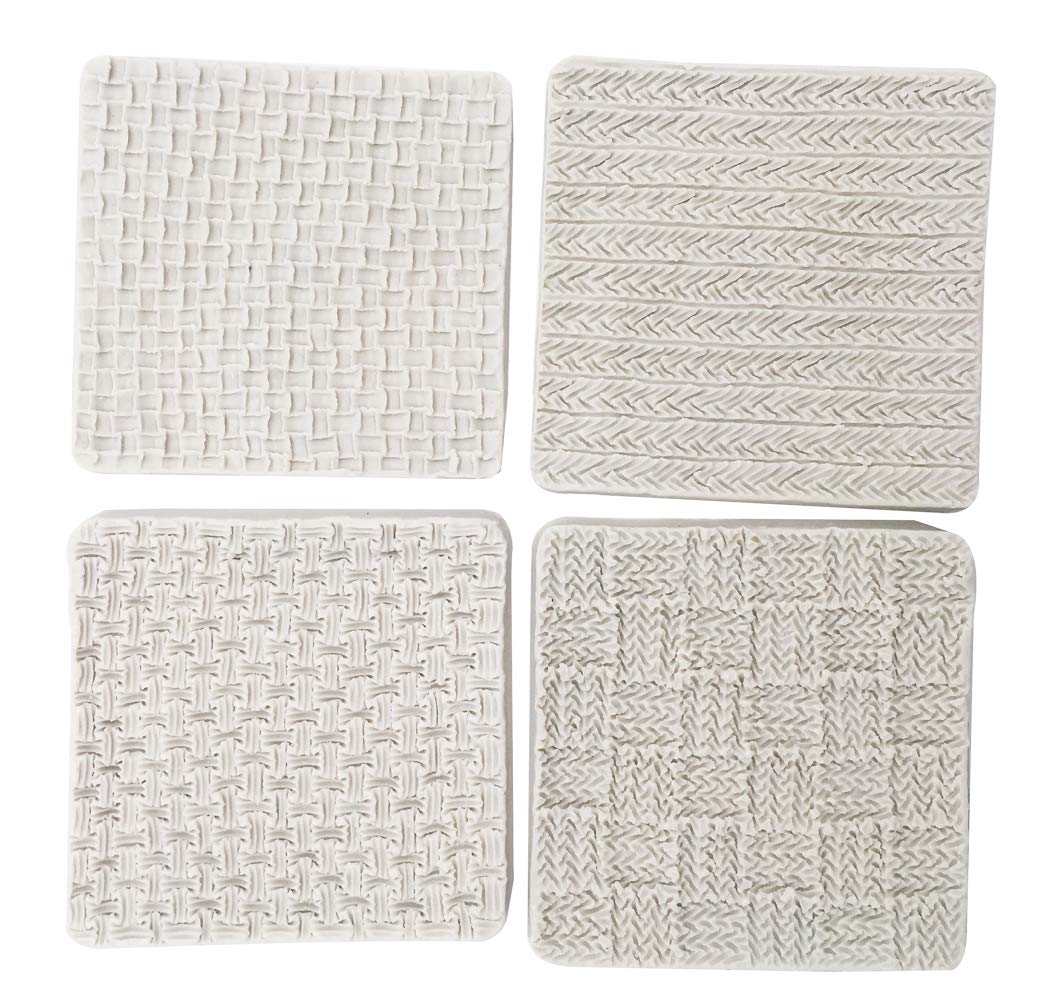Fondant Impression Mat, Sweater Texture Design Silicone Cake Decorating Supplies For Cupcake Wedding Cake Decoration