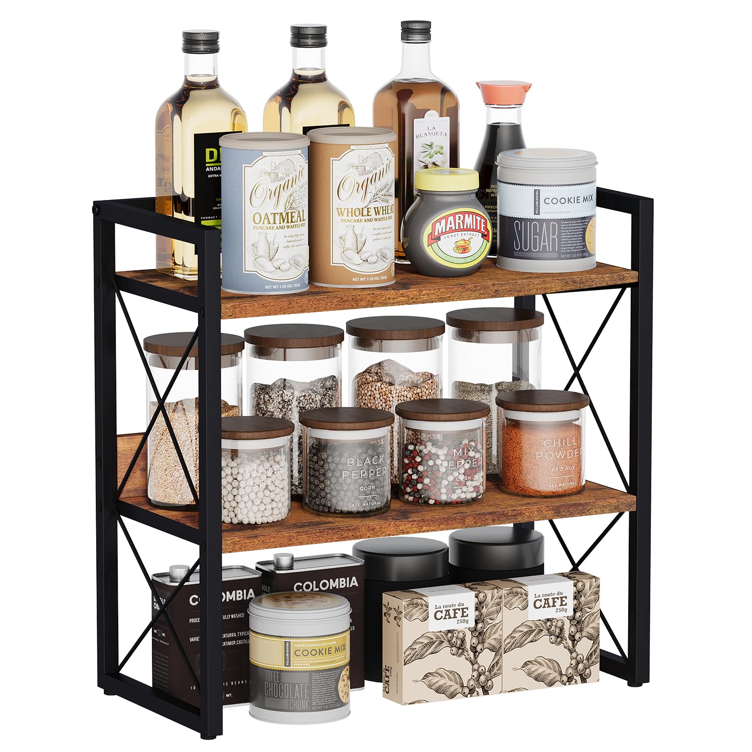YINMIT 3Tier Countertop Shelf Organizer, Kitchen Spice Rack for Coffee Bar