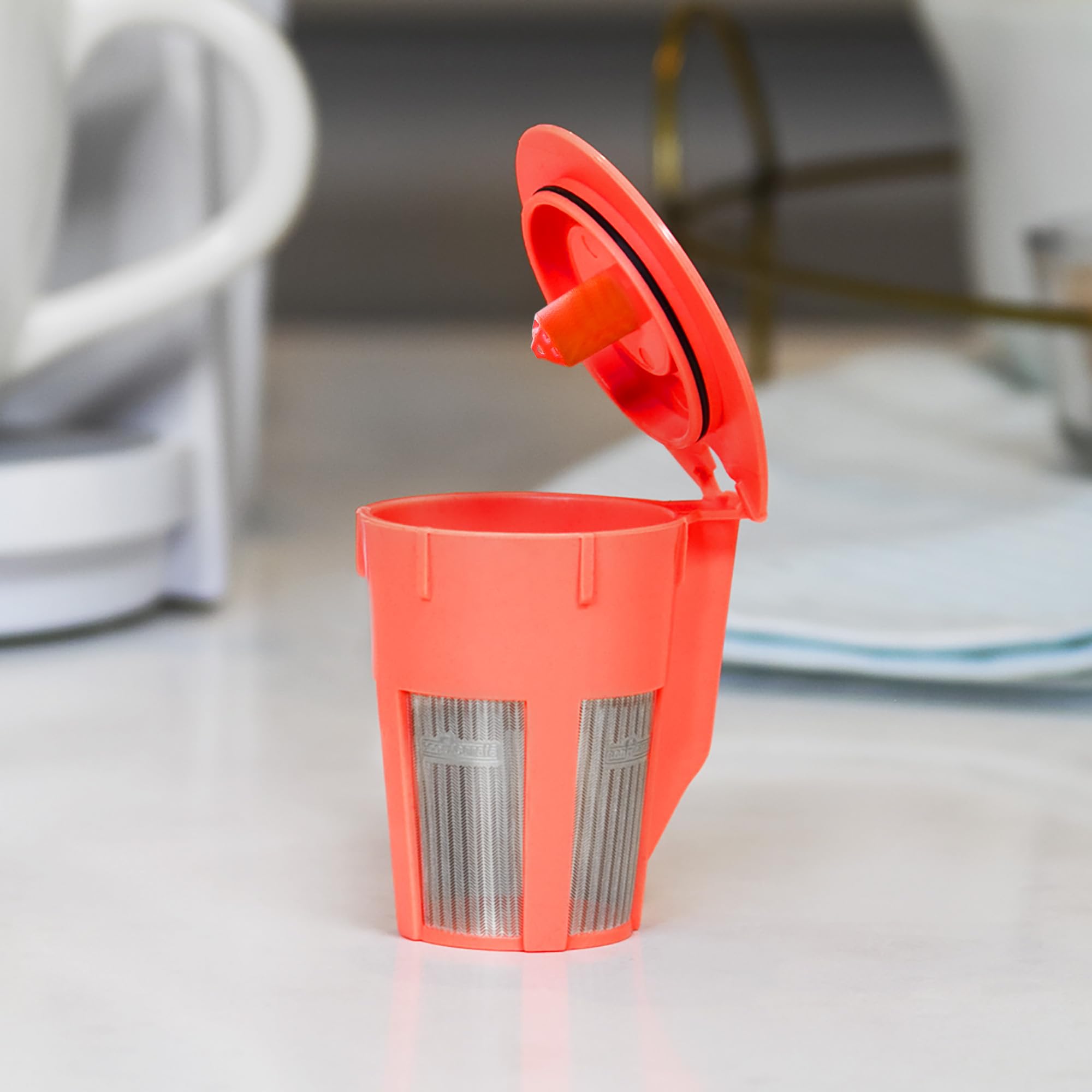 PERFECT POD 1-Stream Reusable K Carafe Pod for Keurig 2.0, Orange, Plastic, Model C09093, 1-Pack