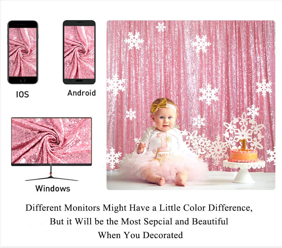 Shinybeauty 12'' X 108'' Sequined Table Runner - Fushia Pink