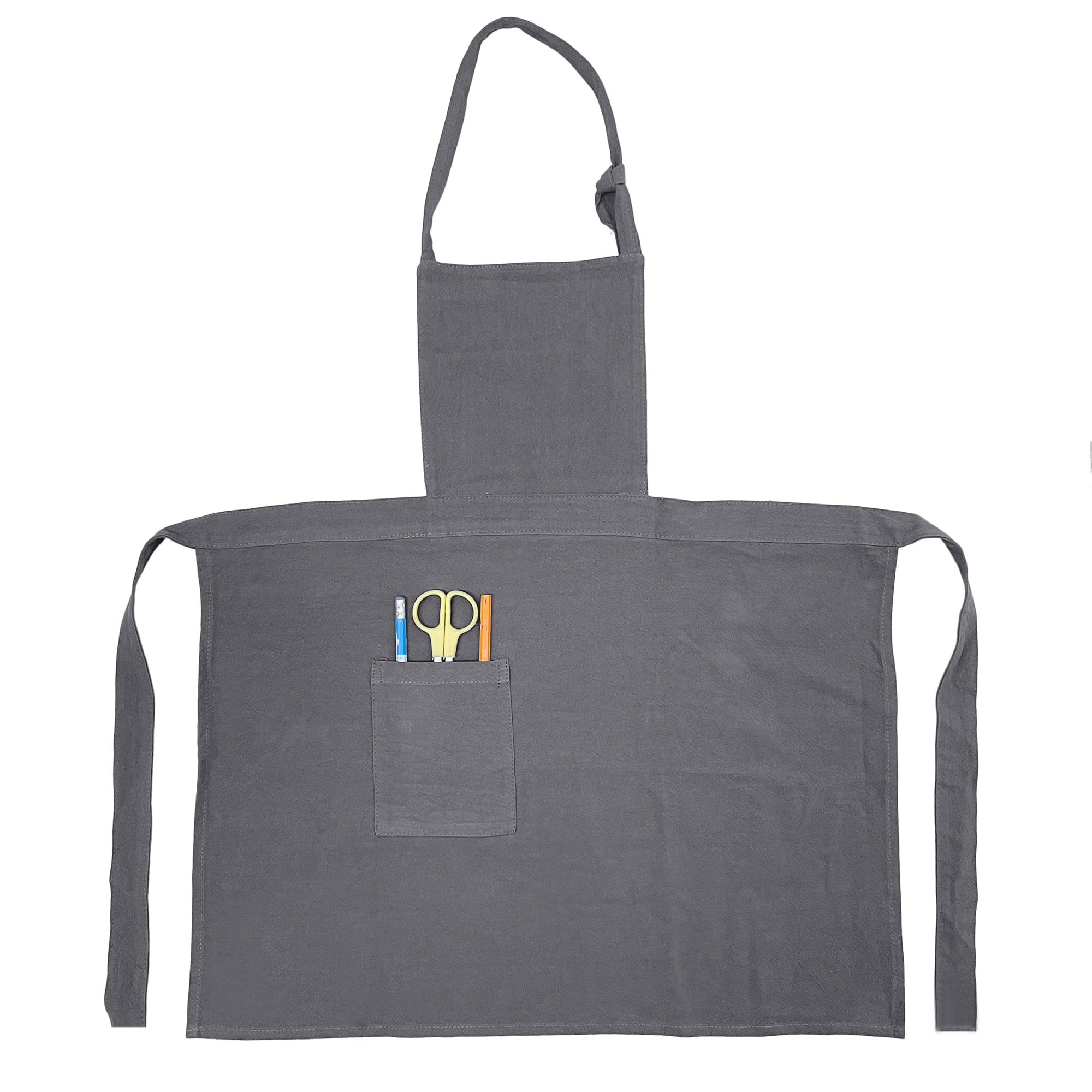 Luchuan Children'S Aprons,Cotton And Linen Hand-Crafted Lesson Apron For Kids (S:21.65Inch(L) 22.8Inch(W))