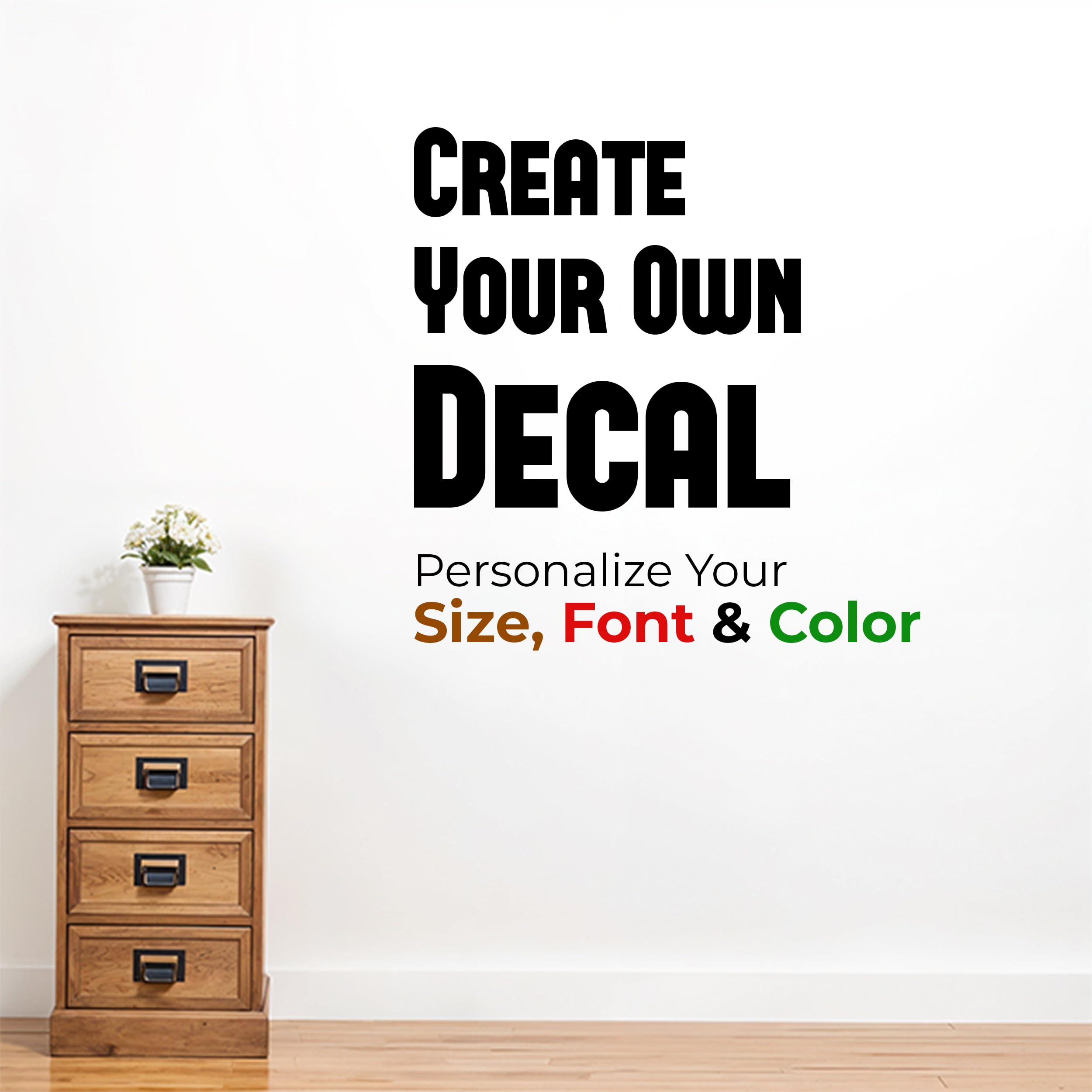 Custom Vinyl Wall Decal Stickers For Walls, Windows, Cars & More, Personalize Your Room Decor & Build Your Brand With Durable, W