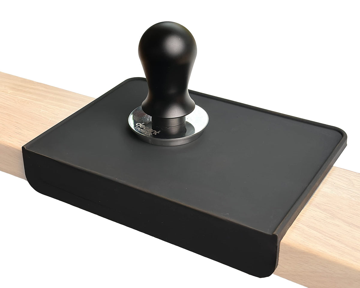 Miicoffee Espresso Tamper Mat, Black Silicone Food Grade Pad 8 X 6 Inch Coffee Tamping Mat, Coffee Tamp Station, Espresso Access