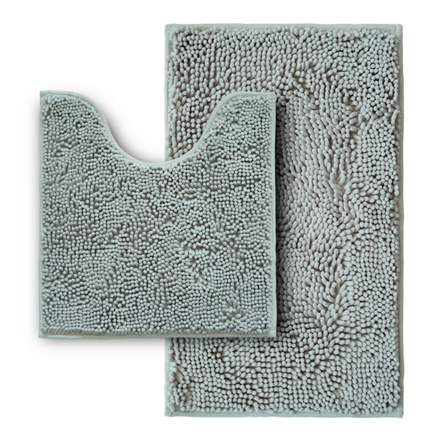 Flotstiga Bathroom Rugs Sets 2 Piece,Super Absorbent Soft,Thick,Machine Washable Chenille Bathroom Mat,Non Slip Toilet Floor Rug