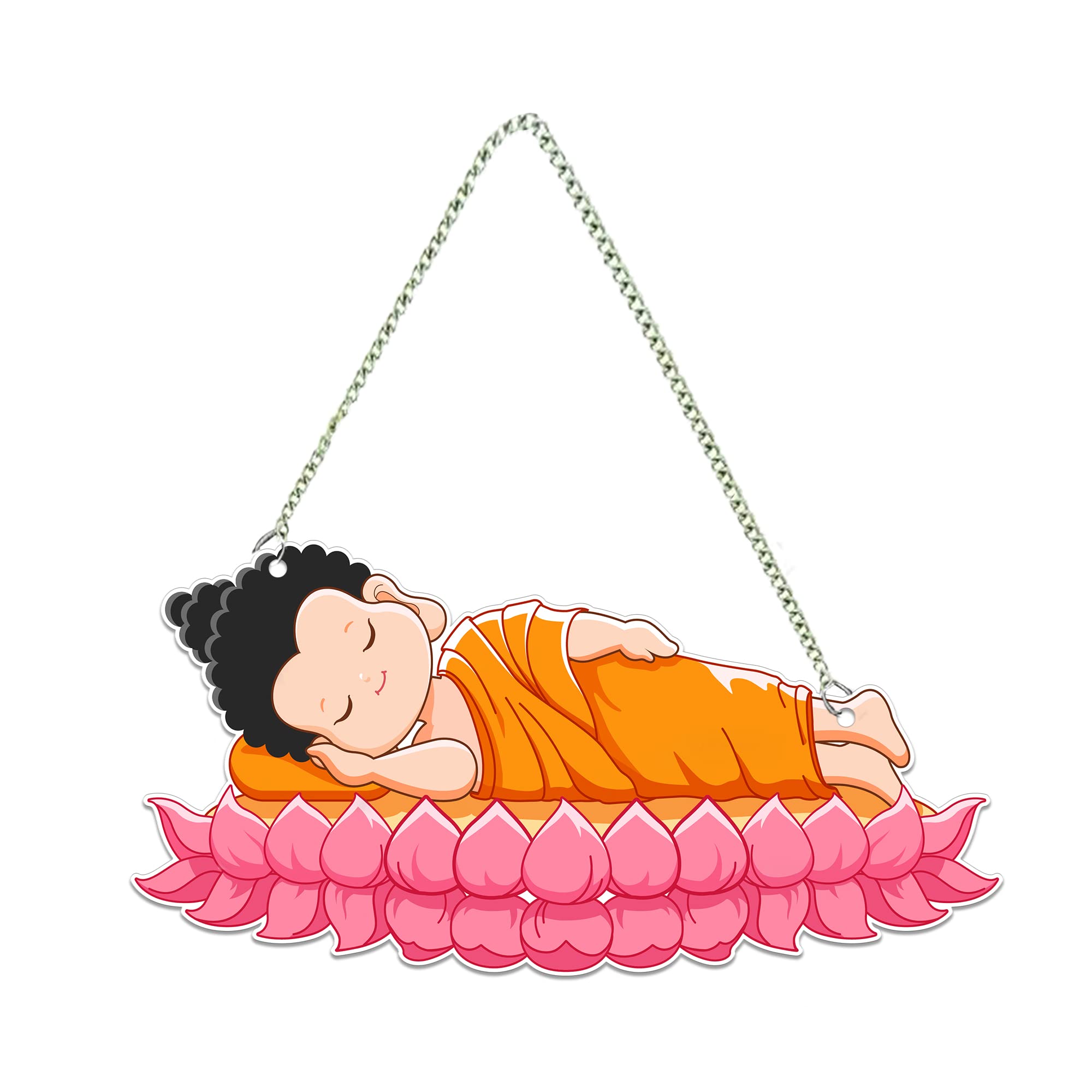 Artvibes Little Monk Wall Hanger for HomeDecor (WH_5507N) multicolor