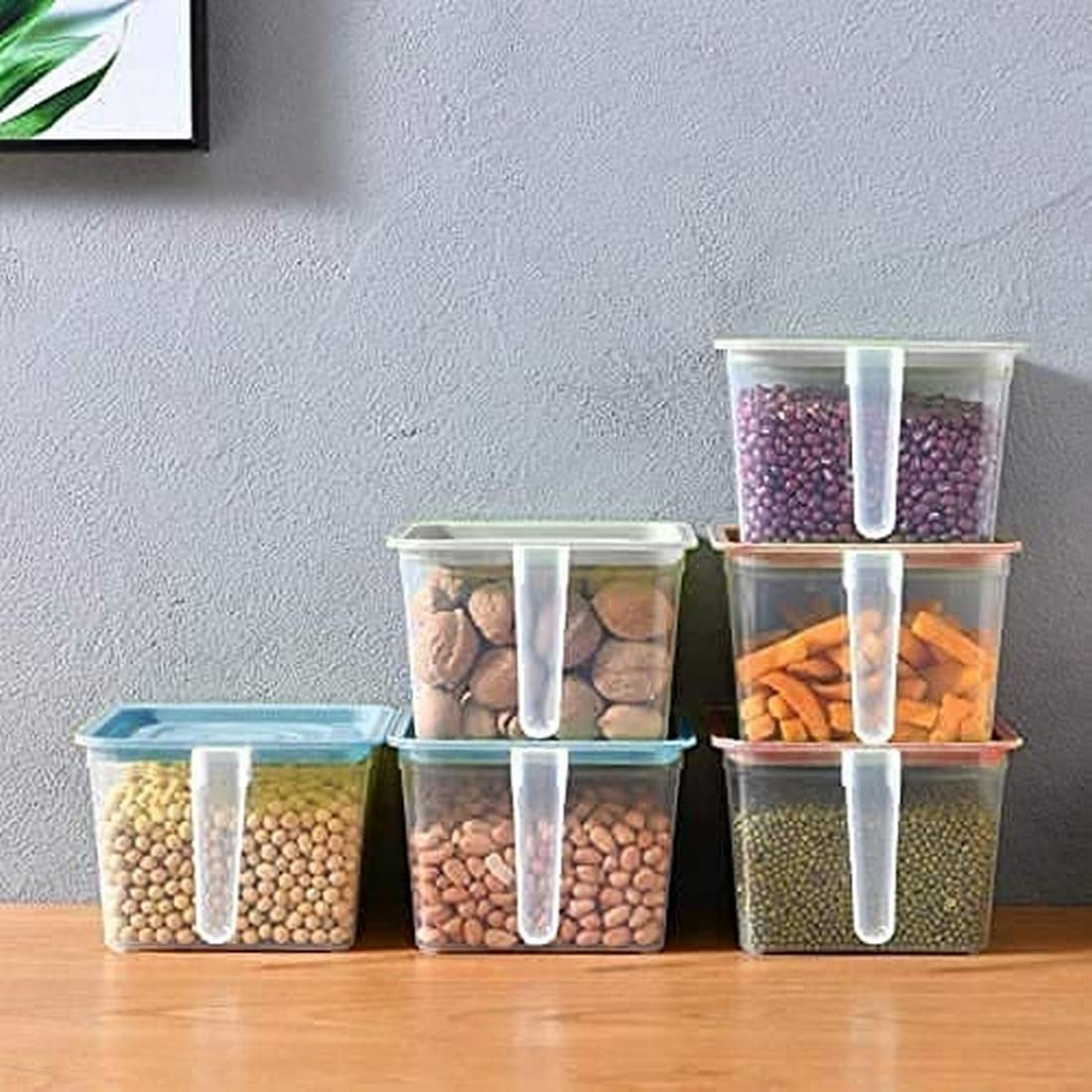 Renarsh Multipurpose Fridge Storage Containers And Jar Set Plastic Refrigerator Box With Handles And Airtight Lid Unbreakable Ki