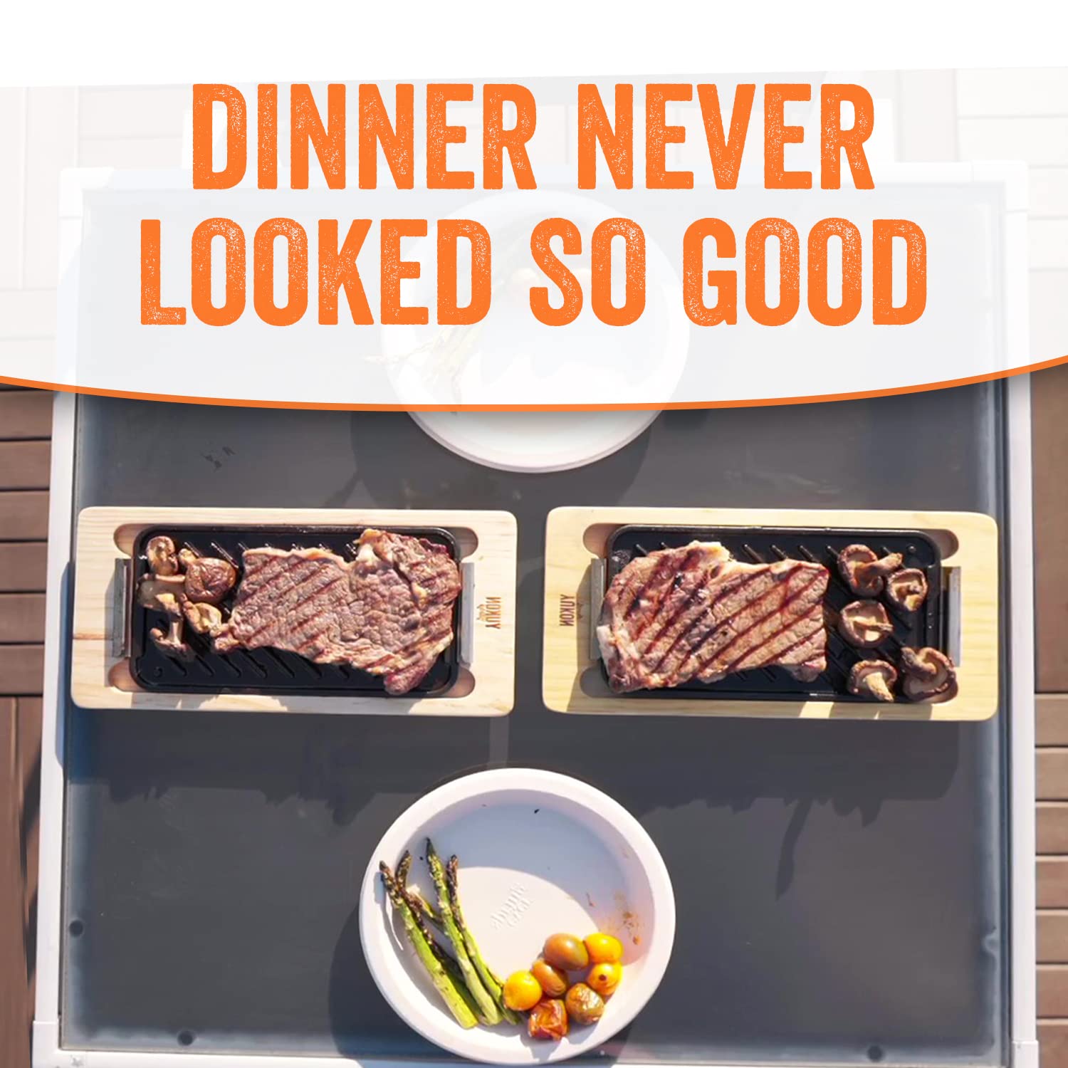 Yukon Glory Sear 'N Serve Set (Bbq Cast Iron Grill Pan Set)