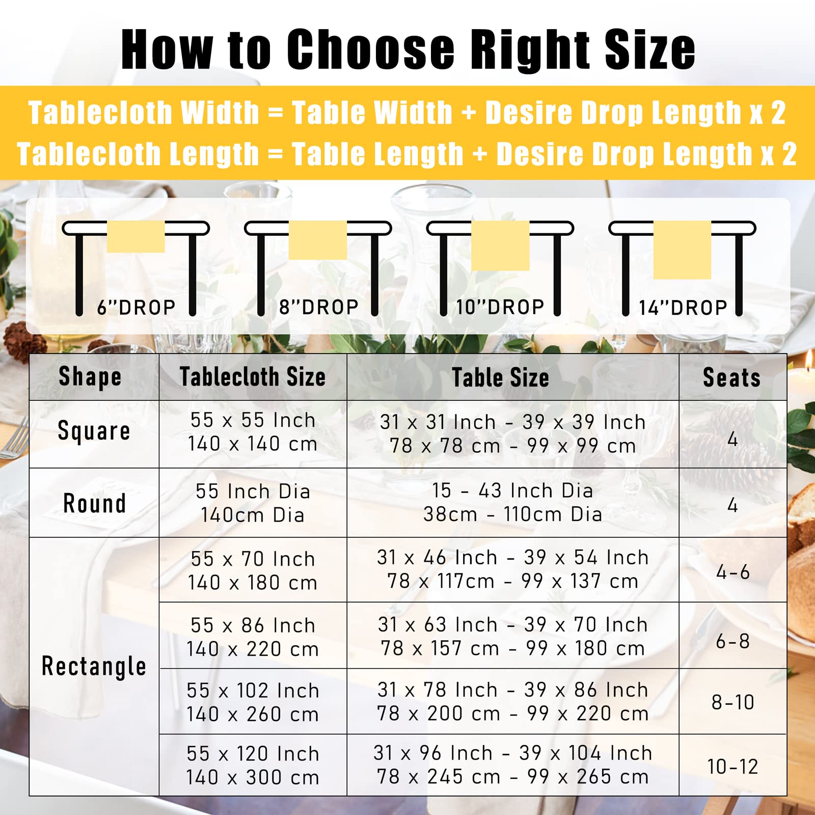Tewene Tablecloth, Rectangle Table Cloth Wrinkle Free Tablecloth Farmhouse Tablecloth Linen Tablecloths Spring Tablecloth For Pi