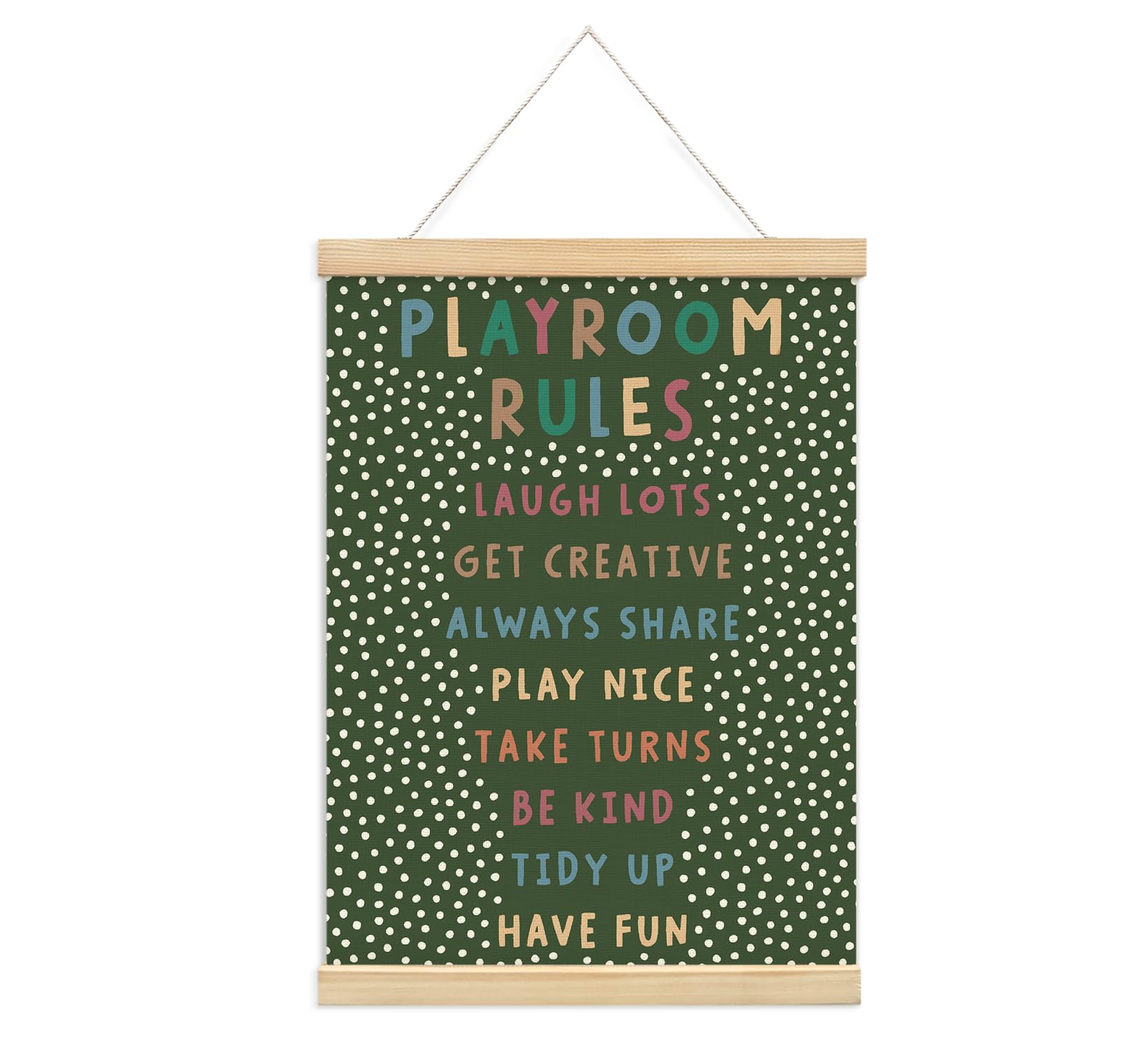 Playroom Kids Tollder Room Wall Decor, Play Room Rules Wall Decor For Kids Play Game Room Bedroom Nursery Home School Playroom E
