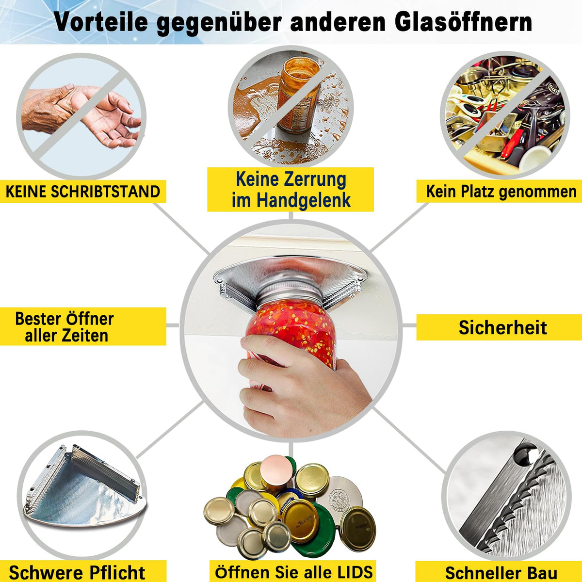 Goldtree goldtree Stainless Steel Jar Opener Tool for Seniors, Fits 1