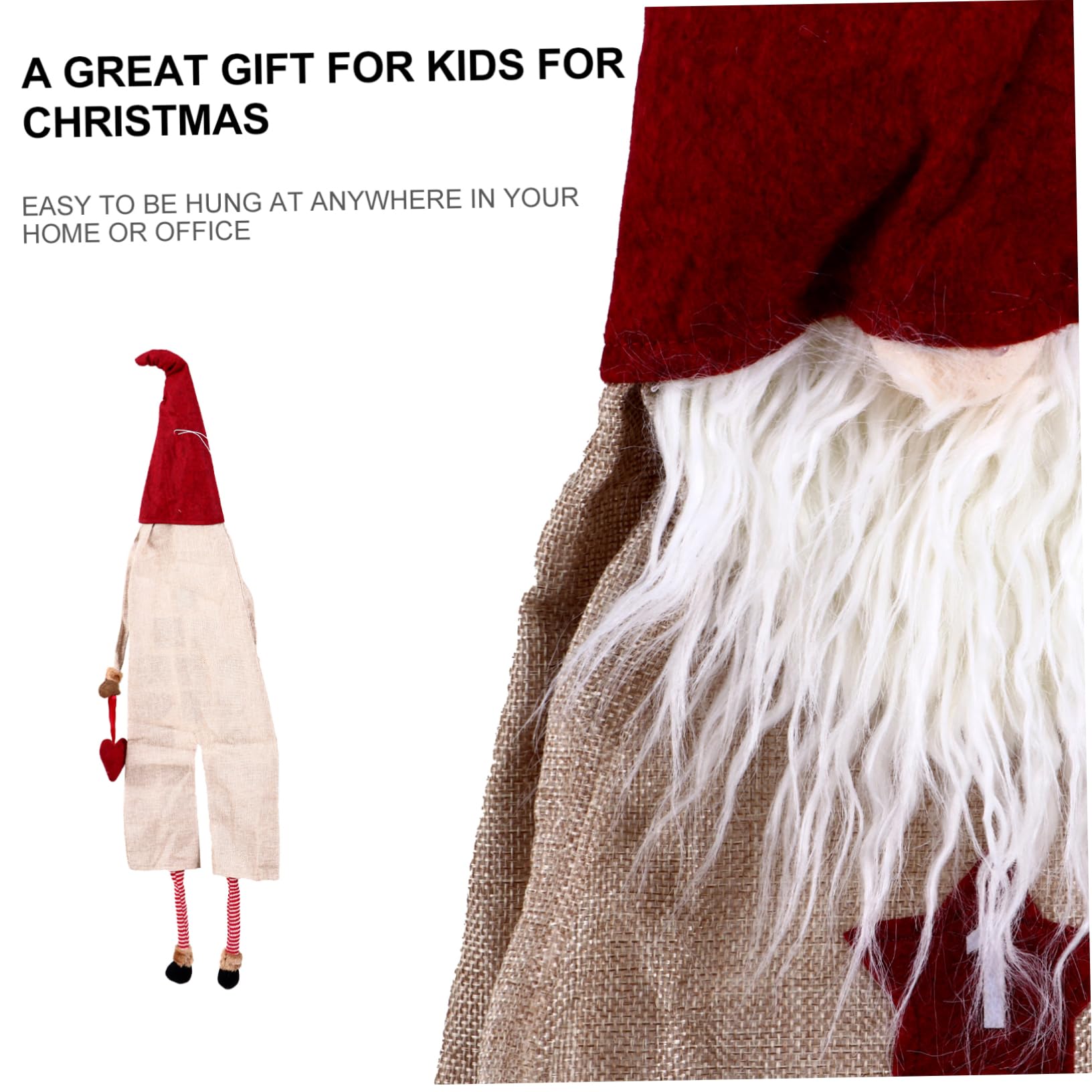 EXCEART Christmas Advent Calendar Hanging Gnome Doll Festive Decoration for Holiday Countdown Design for Home Party for Boys and