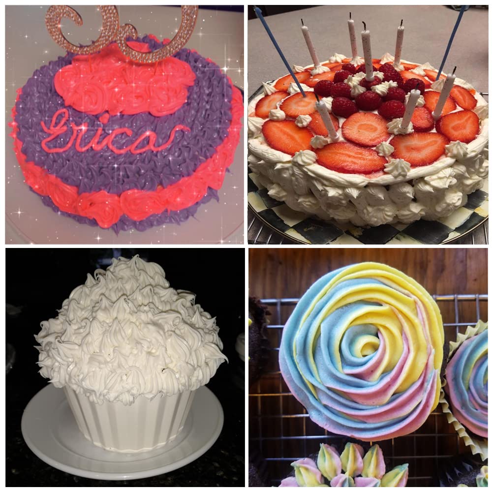 MuYwa Piping Bag and Tips Set - 8 Piece Cake Decorating Kit, Stainless Steel, Silver