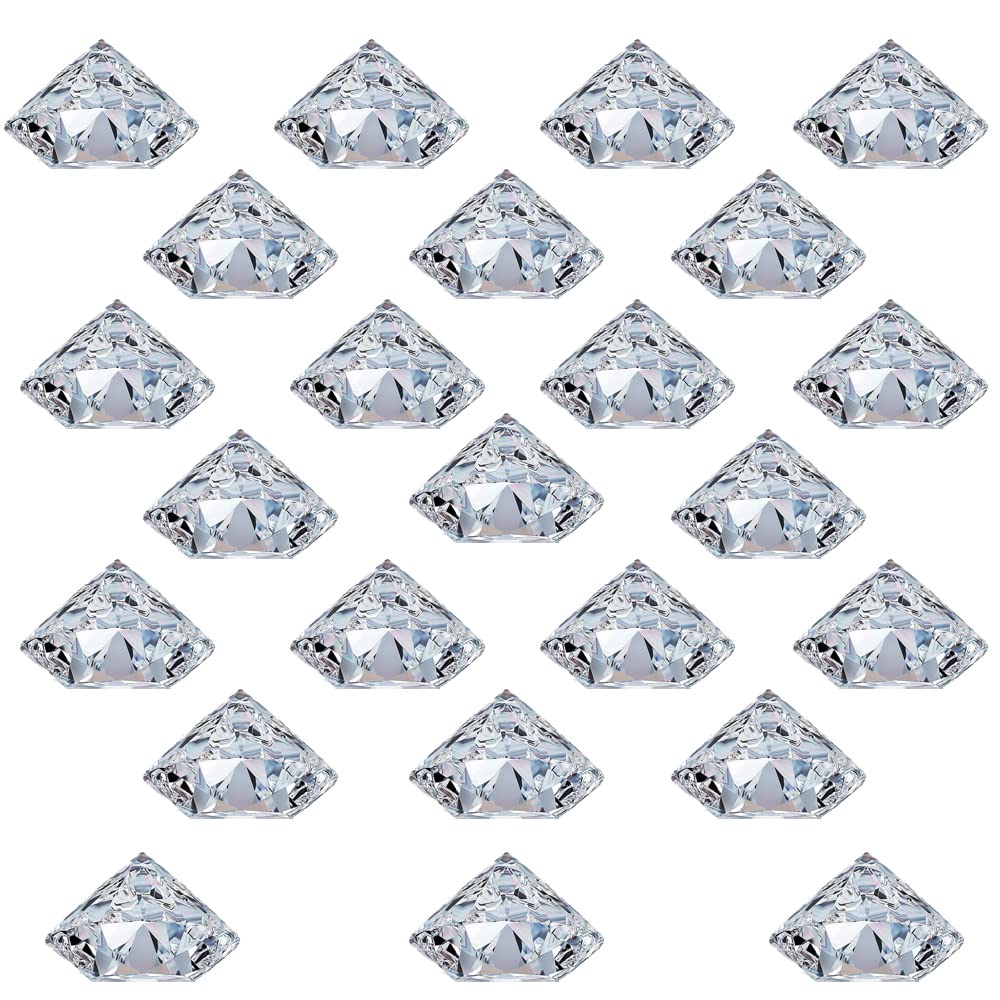 HOHIYA 24pc Diamond Place Card Holders Stands Table Holder for Weeding Baby Shower Party Decoration Acrylic Crystal Clear Taiwan
