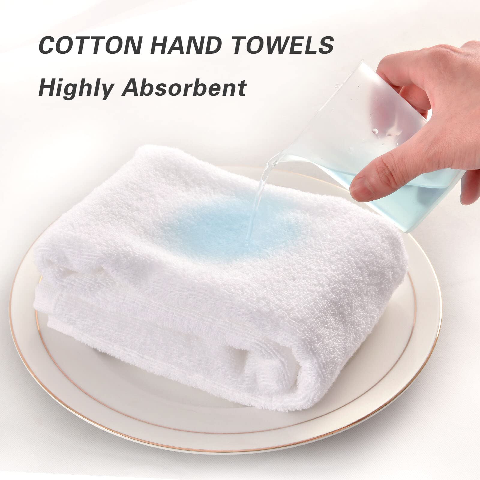Alaza Ocean Seahorse Hand Towels For Bathroom Set Of 2,Coastal Beach Decorative Finger Towel 100% Cotton Soft Absorbent Face Tow