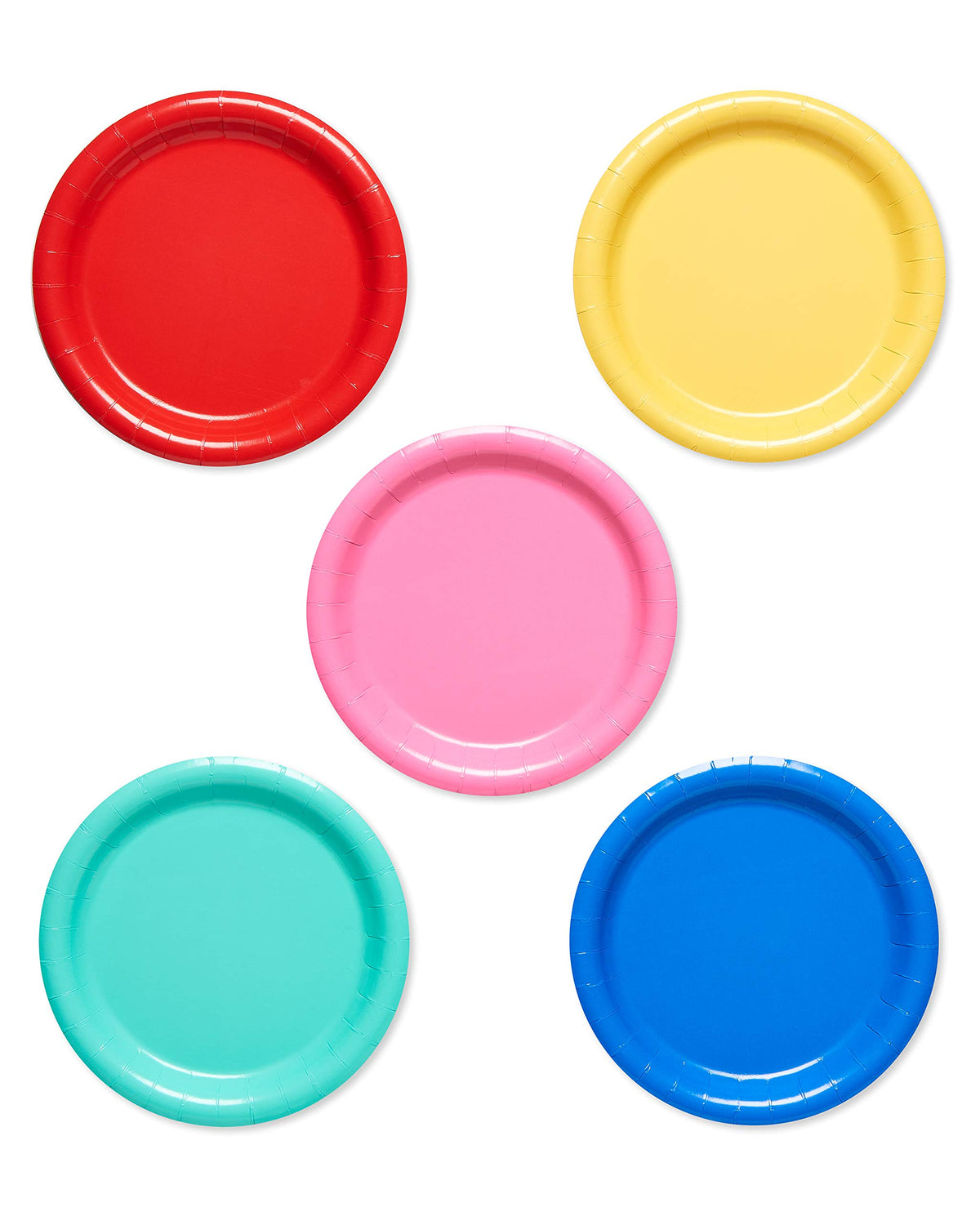 American Greetings Rainbow Party Supplies For Graduation, Birthdays And All Occasions, Multicolor Paper Dessert Plates (50-Count