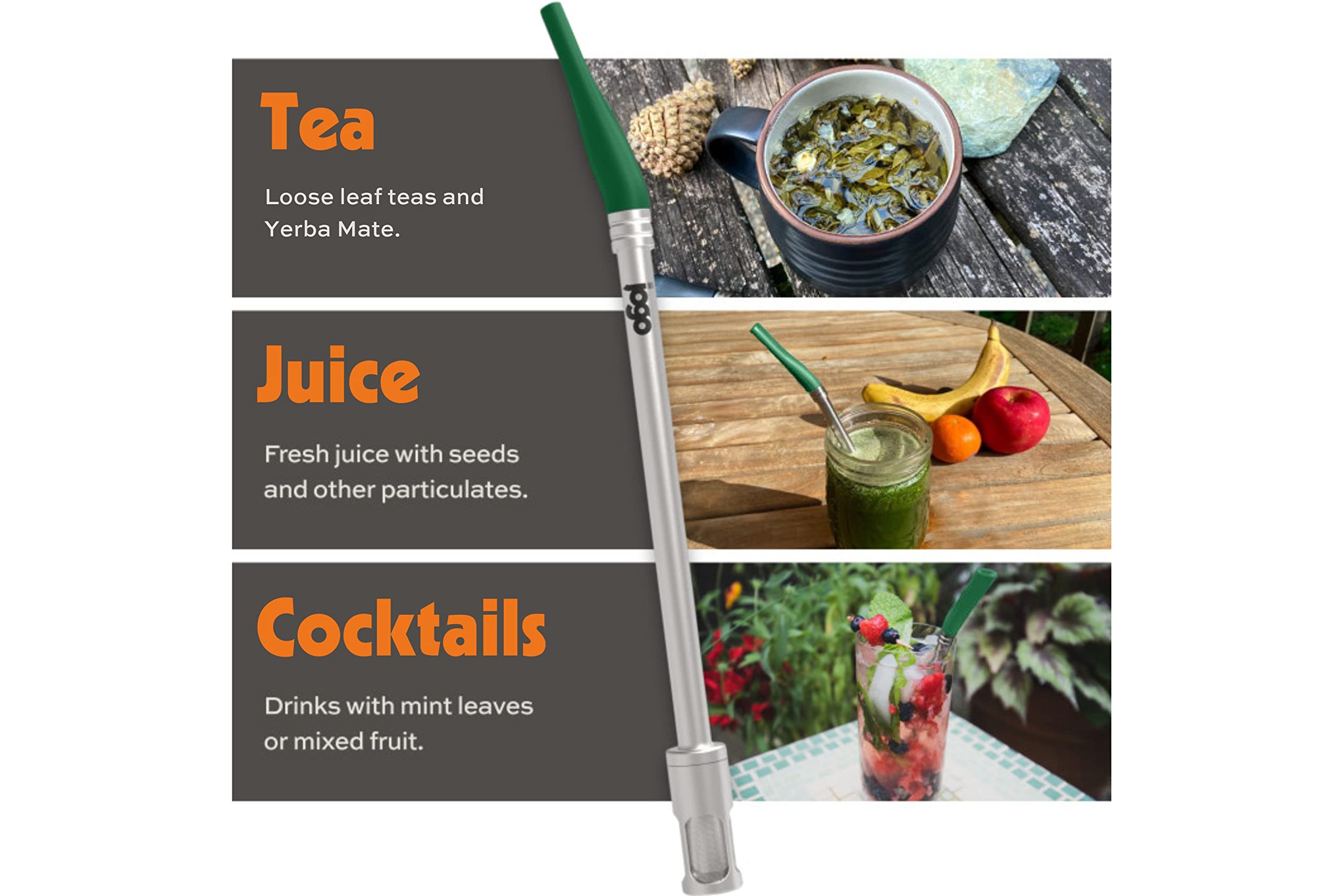 Jogo - Portable Coffee And Tea Brewing Straw - Reusable Coffee Maker Made Of Stainless Steel With Single Serve Strainer - Filter