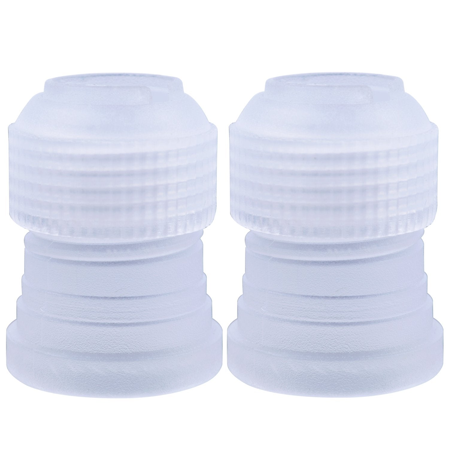 Bronagrand 10Pcs Plastic Standard Couplers Pipe Tip Coupler Cake Decorating Couplers For Icing Nozzles,White