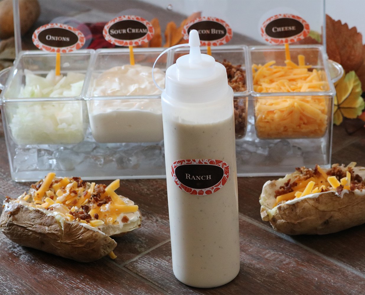 Oaklyn (6pk 8 oz Plastic Squirt condiment Squeeze Bottles with Twist On cap Lids - Top Mayo Hot Sauces Olive Oil Ketchup Mustard Dispensers - Bulk clear BPA Free BBQ condiment Set