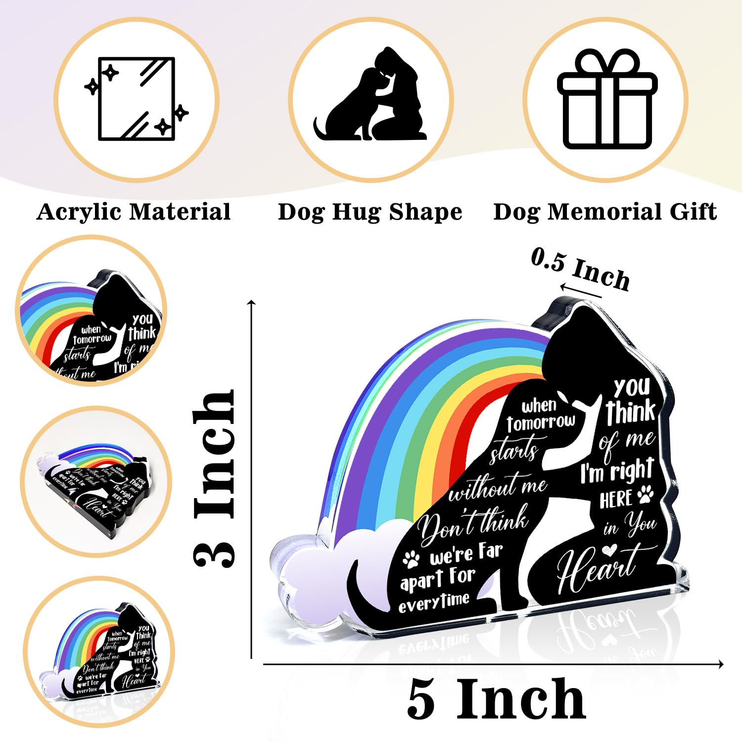 Pet Memorial Gifts, Sympathy Gifts for Loss of Dog Cat, Pet Sympathy Present, Bereavement Gift for Loss Pet, Pet Memorial Acryli