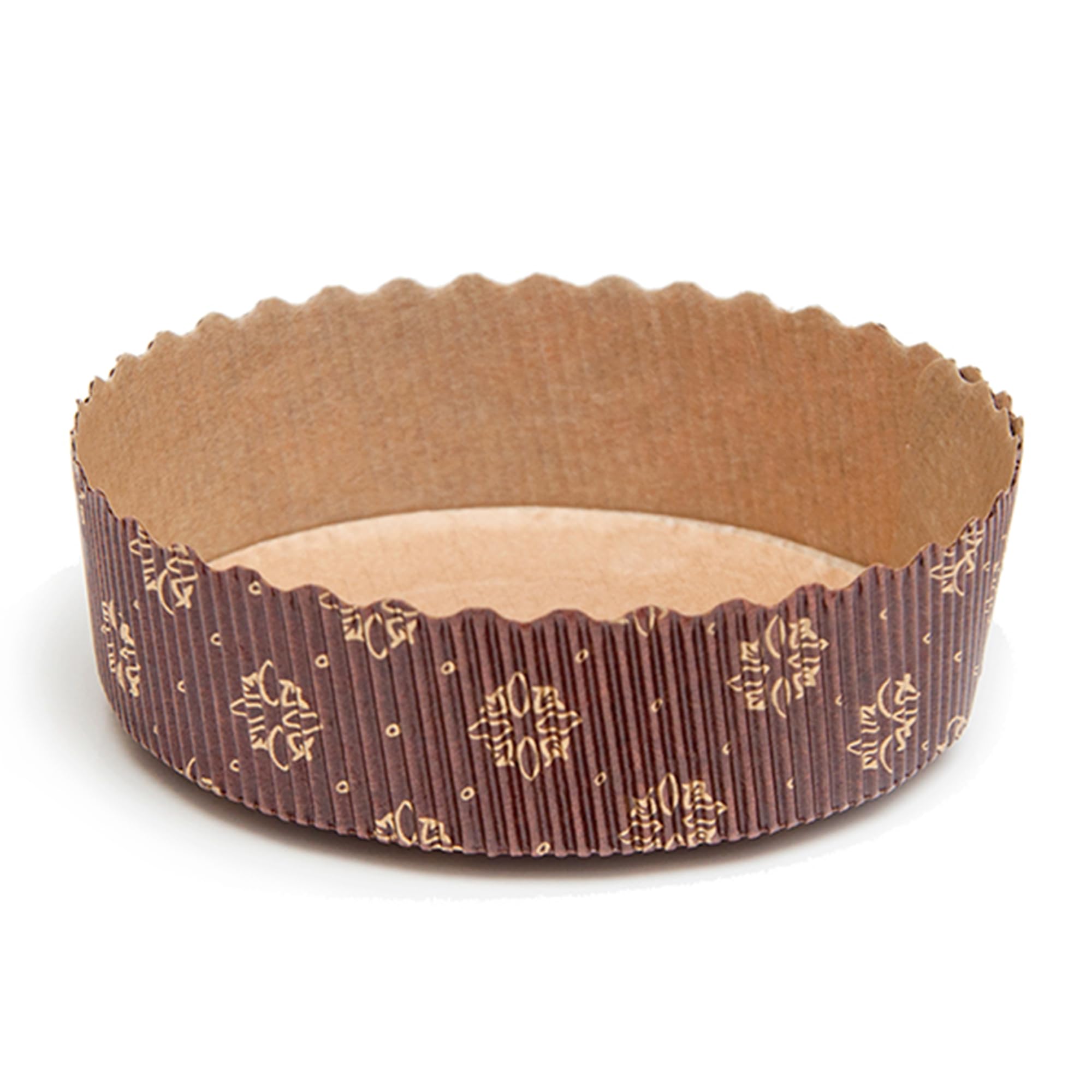 Tart Baking Molds  120mm Round Baking Cups  40 Natural & NonToxic Paper Shells for Small Baked Goods, Brown, by BHI Packaging