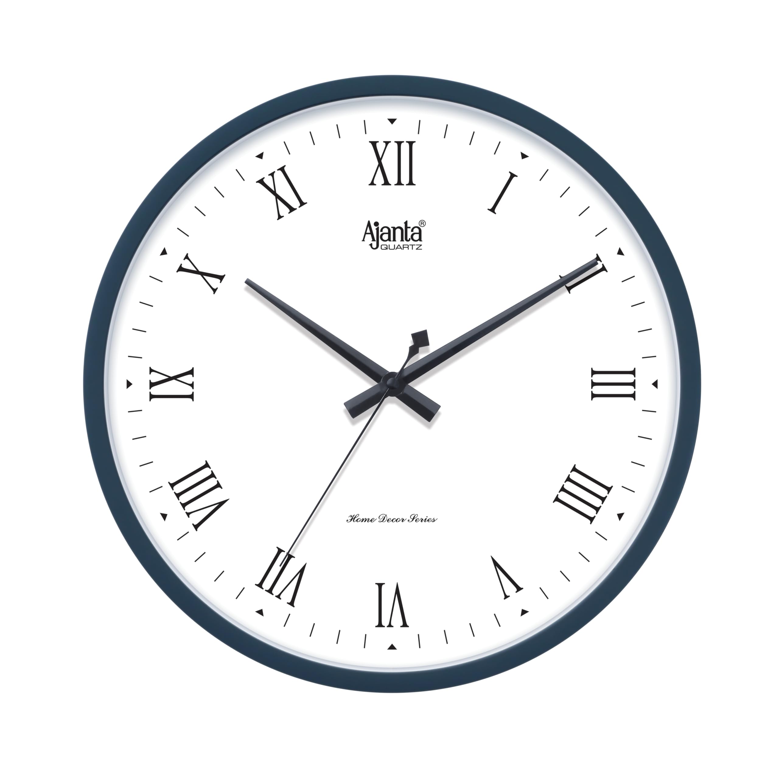Ajanta 10027 Wall Clock (12 Inch / 305Mm) - Silent Sweep Non-Ticking Movement - Stylish Blue Home Decor Clock