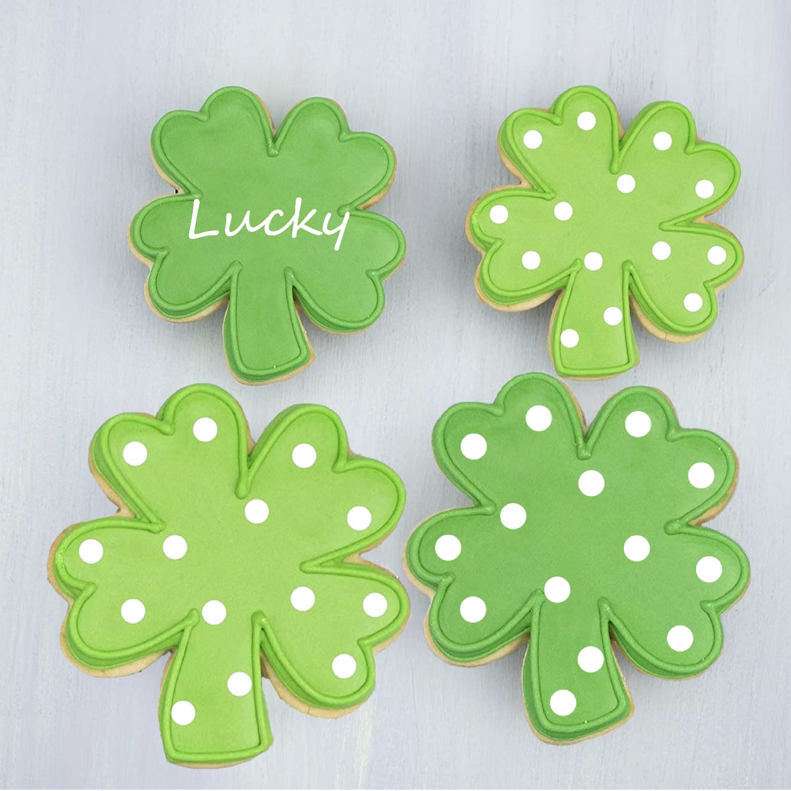 Job Jol Cookie Cutters 4 Pcs, Four Leaf Clover Cookie Cutters, 1.5'' To 4'', For Irish St.Patrick'S Day