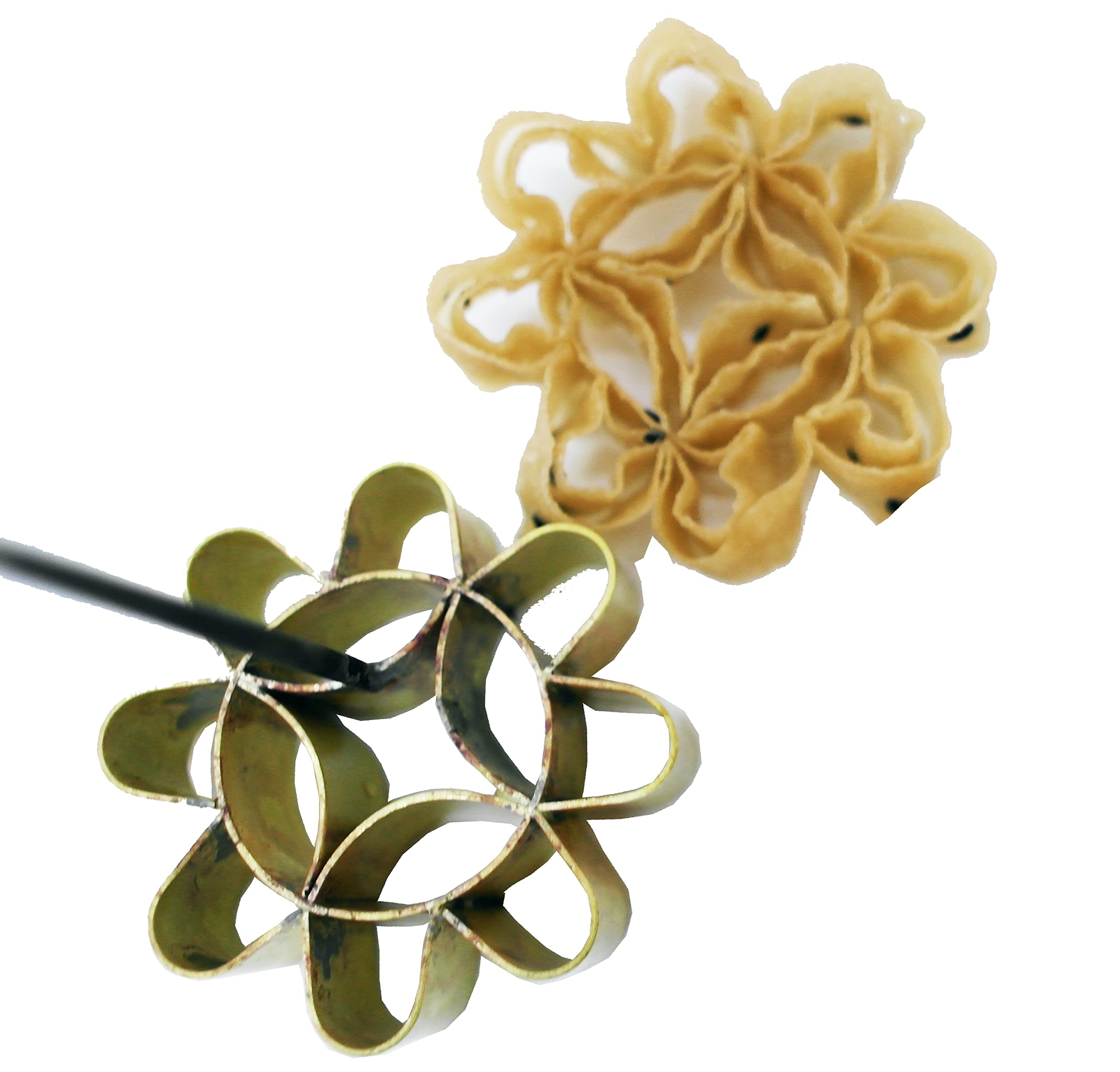 Dok Jok Cookie Bouquet Sunflower 2.5 Inch Diameter Crispy Biscuit Mould Brass Blossom Lotus Flowers Shaped Mold Maker Thailand D