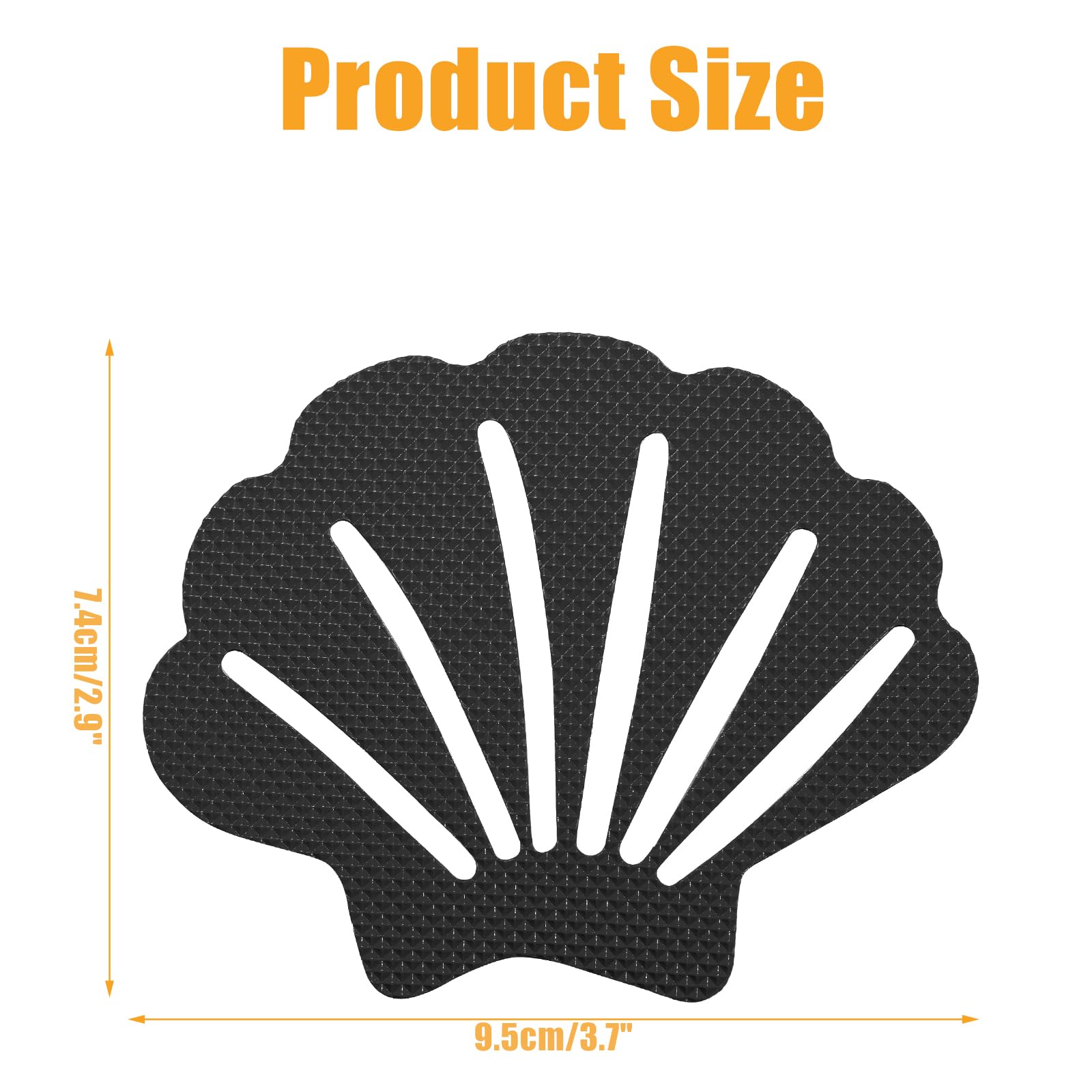 Coufce 12 Pcs Bathtub Stickers Non Slip, Shell Shaped Tubs Safety Shower Treads, Adhesive Sticker For Bathroom Bathtub, Shower F