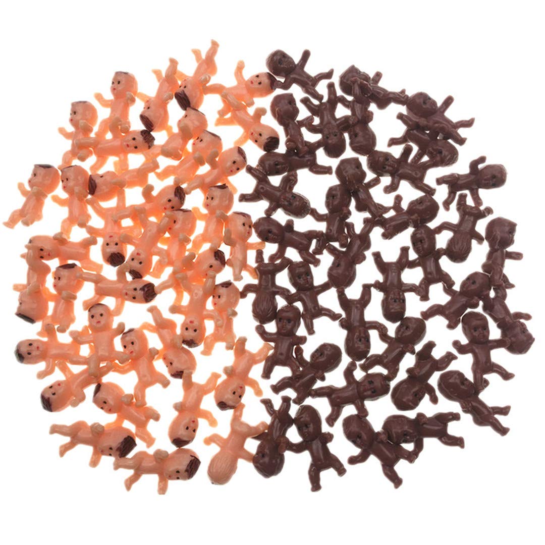 Juxingdazyf 72 Pieces Mini Plastic Baby Favor Supplies For Baby Shower And Ice Cube Game, 1 Inch Babies King Cake Baby Plastic B